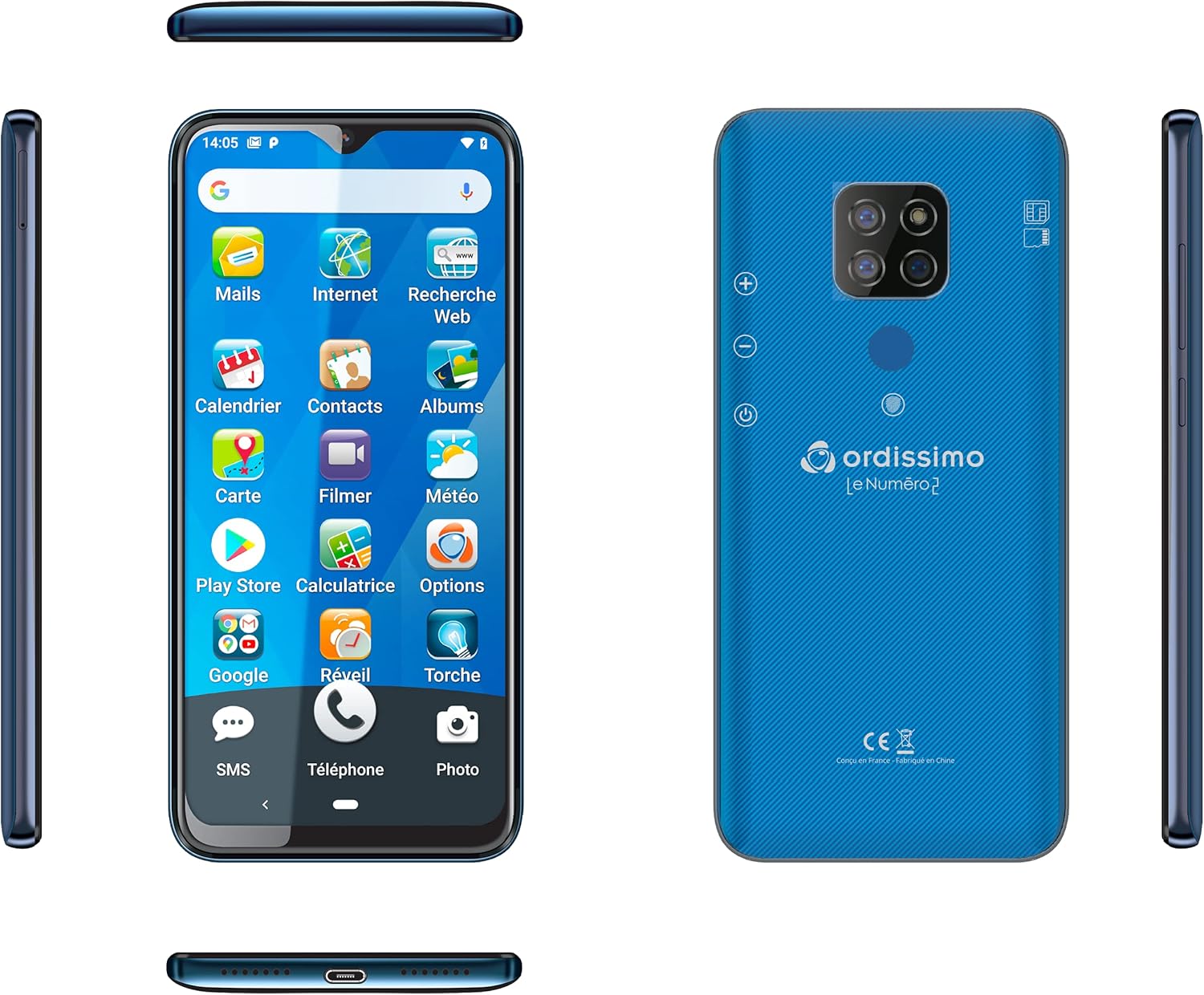 Ordissimo LeNumero2 - Smartphone Semplice per Senior, Blu - immagine 4