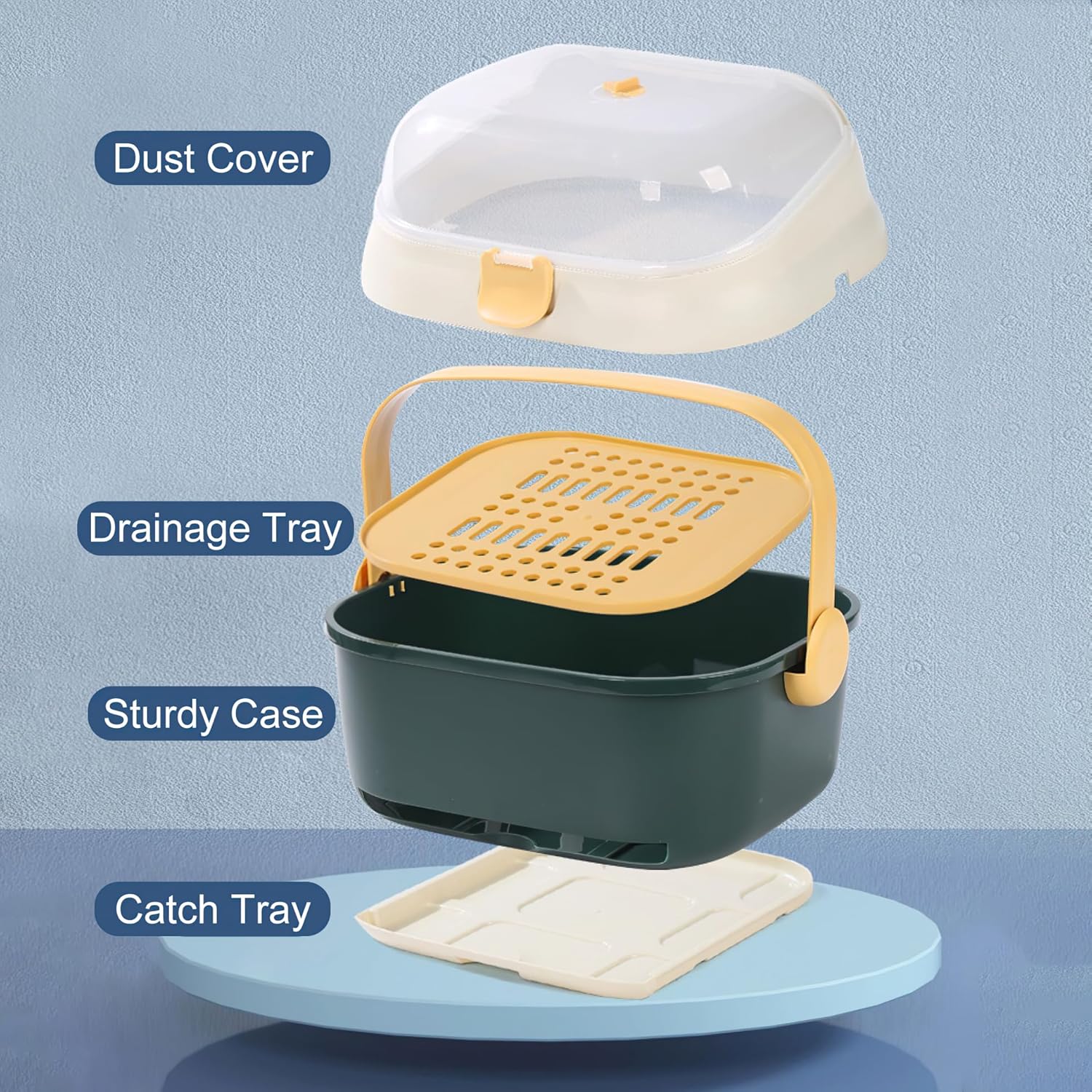 Kingrol Scolapiatti per Biberon con Coperchio - immagine 4