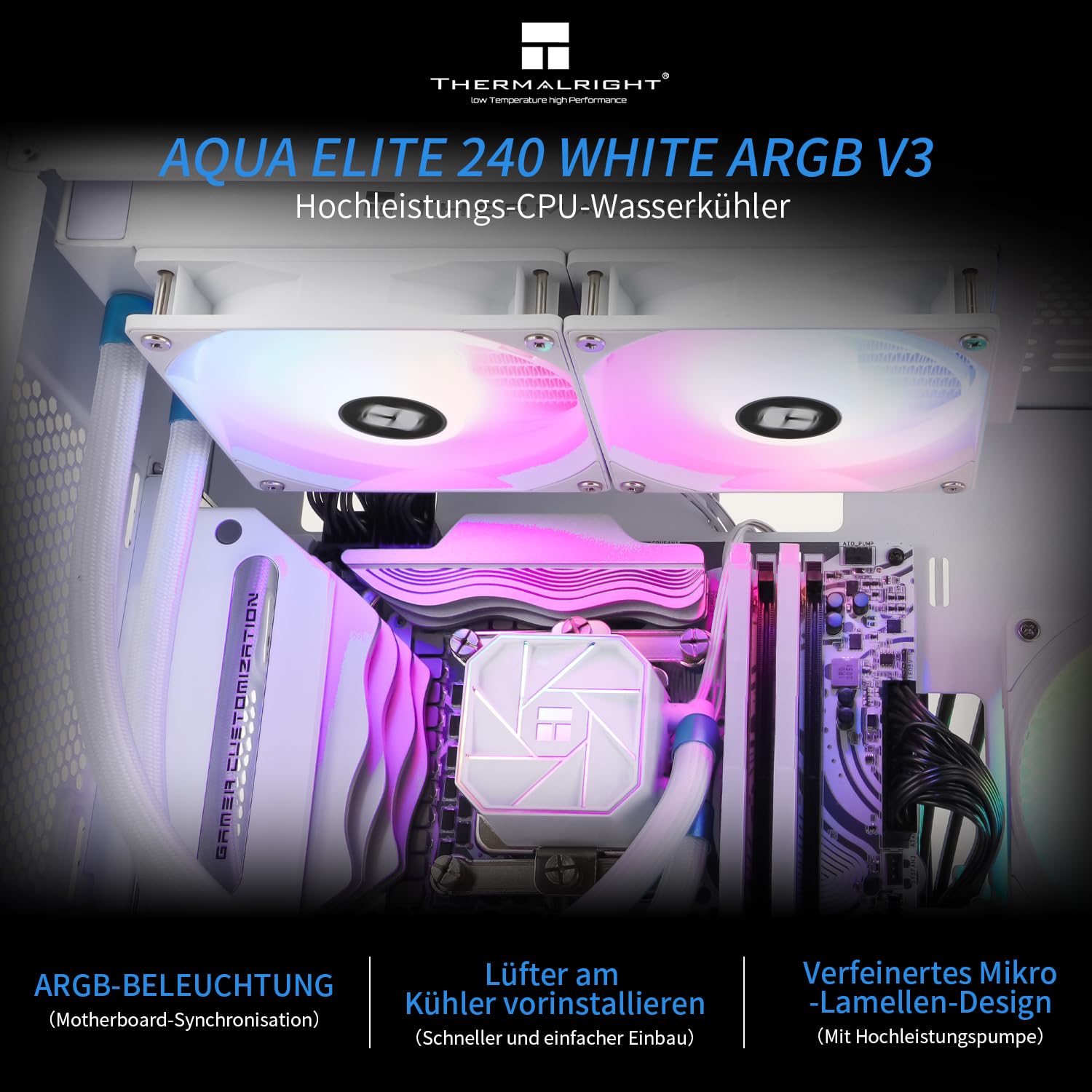 Thermalright AQUA ELITE 240 WHITE V3 - Raffreddatore CPU Liquido - immagine 2