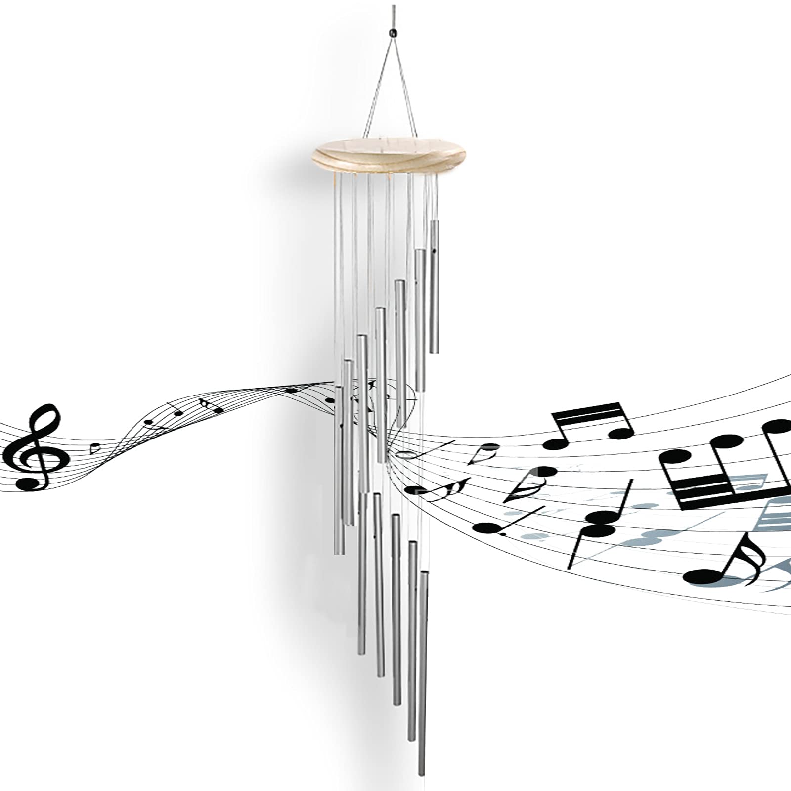 Campane a Vento 12 Tubi in Alluminio 58cm