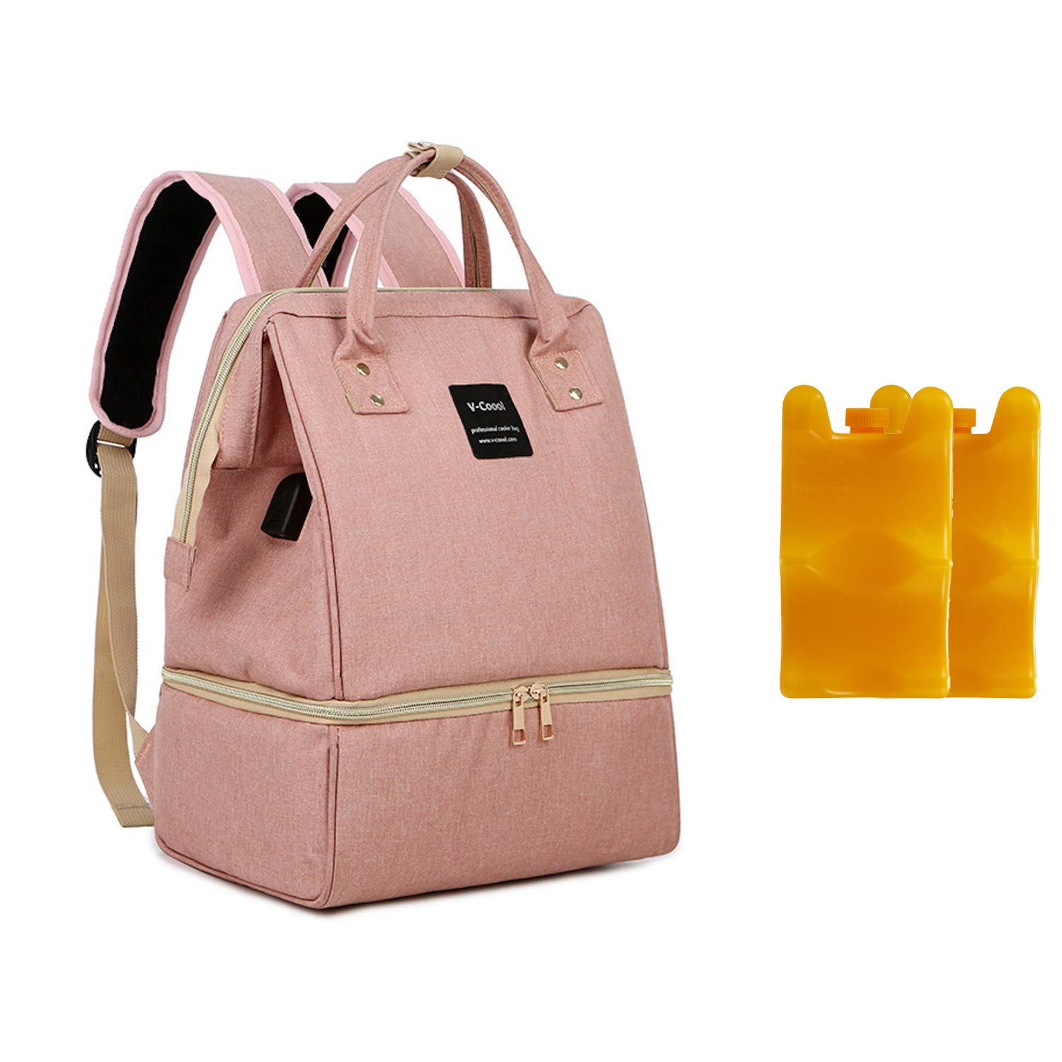 Zyorenc Zaino Mamma Borsa Termica per Biberon (Rosa)