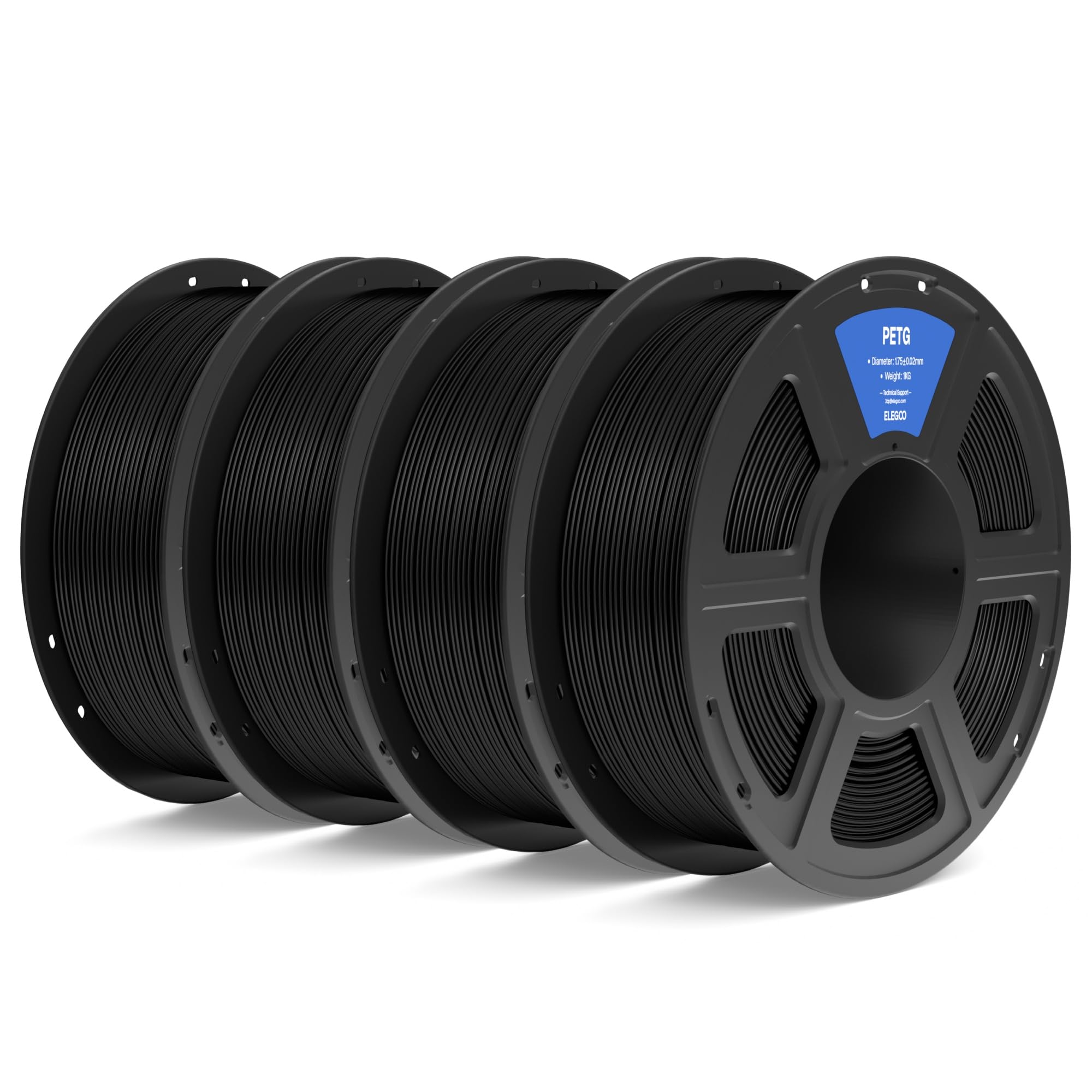 Elegoo PETG Filamento 1,75 mm Nero 4KG