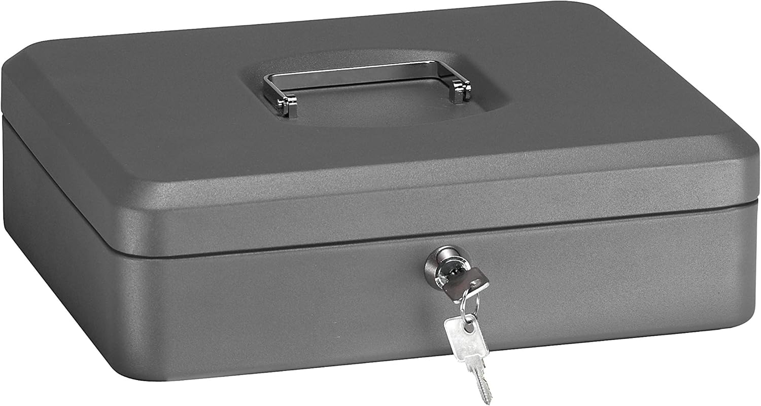 Arregui Elegant C9246 Cassetta di Sicurezza con Chiave, Grigio - immagine 2