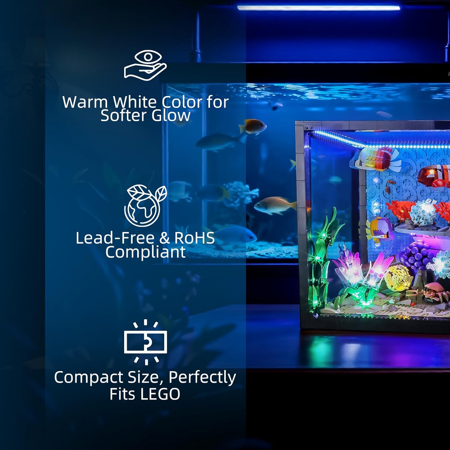 Yeabricks Luce LED per Lego 10366 Icons Acquario Tropicale - immagine 3
