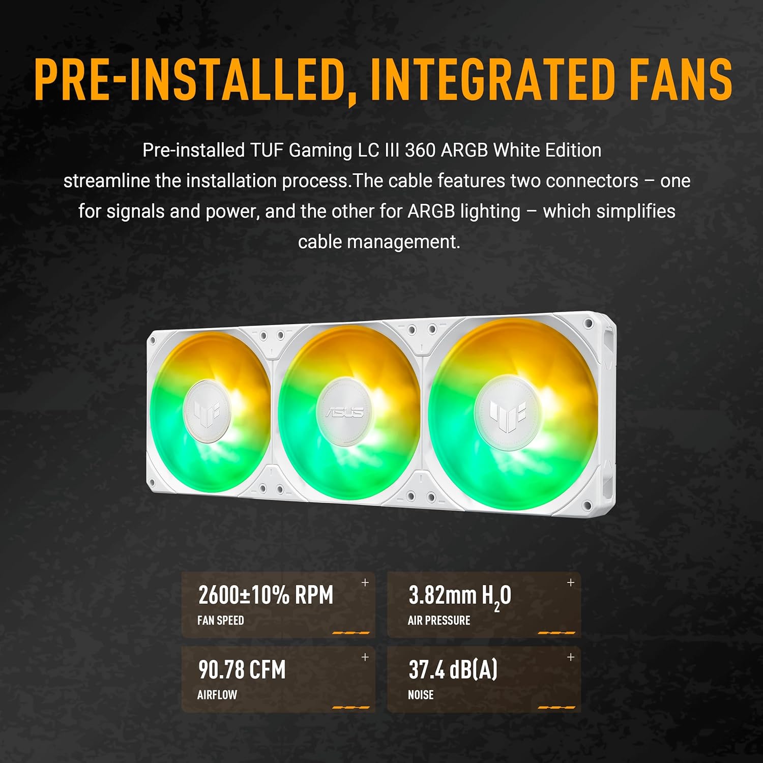 Asus TUF Gaming LC III 360 ARGB WHT - Raffreddamento a Liquido AIO - immagine 5