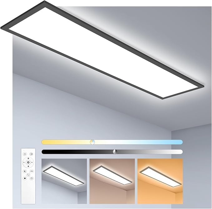 Pannello LED da soffitto, 100 x 25 cm, dimmerabile,