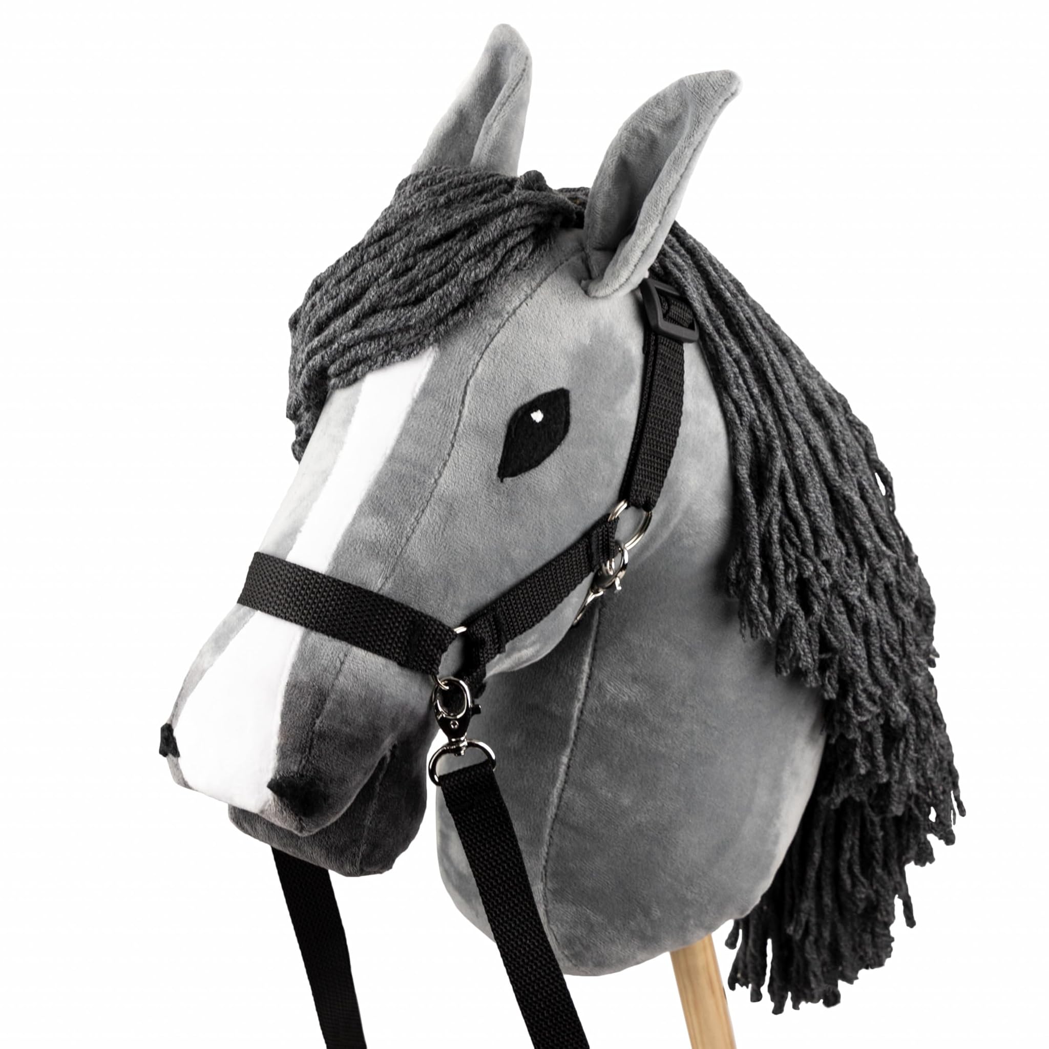 SKIPPI Hobby Horse Grigio - Cavallo con Bastone Grande A3