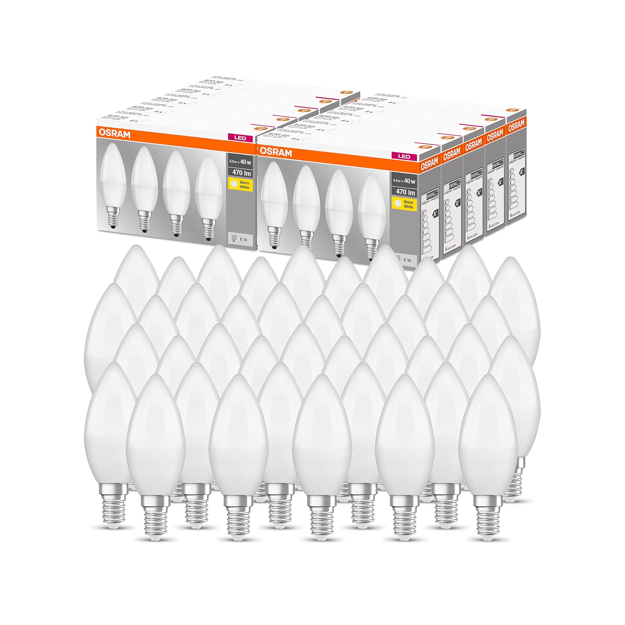 Osram LED Base Classic B E14 40W eq. 40 Pezzi