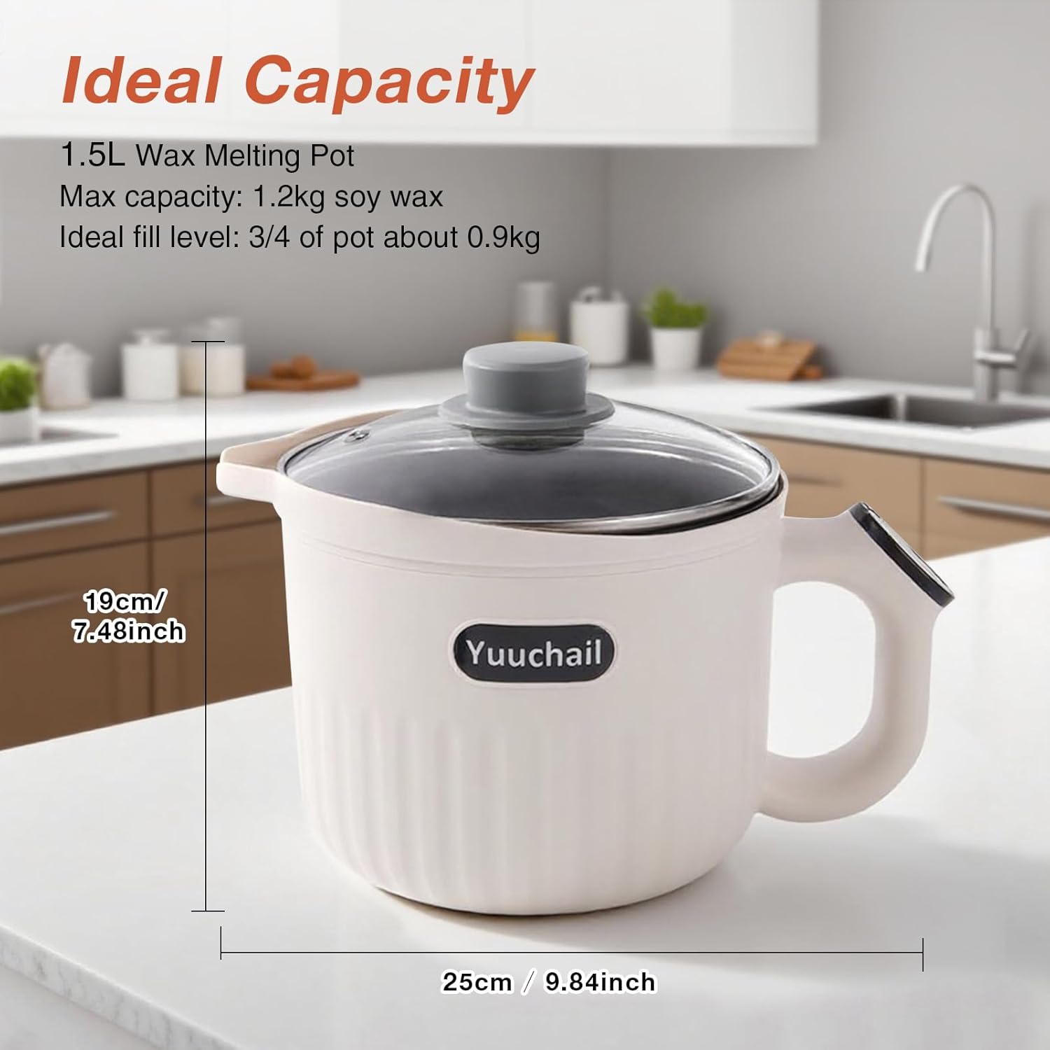 Yuuchail Sciogli Cera Elettronico per Candele Touch Screen - immagine 5