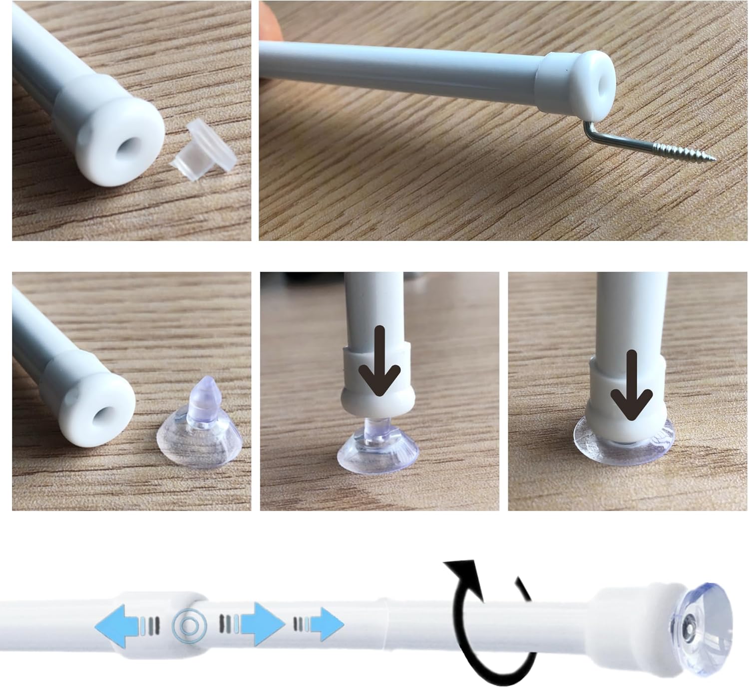 Aste per Tende con Morsetto Senza Fori (2pz) - immagine 3