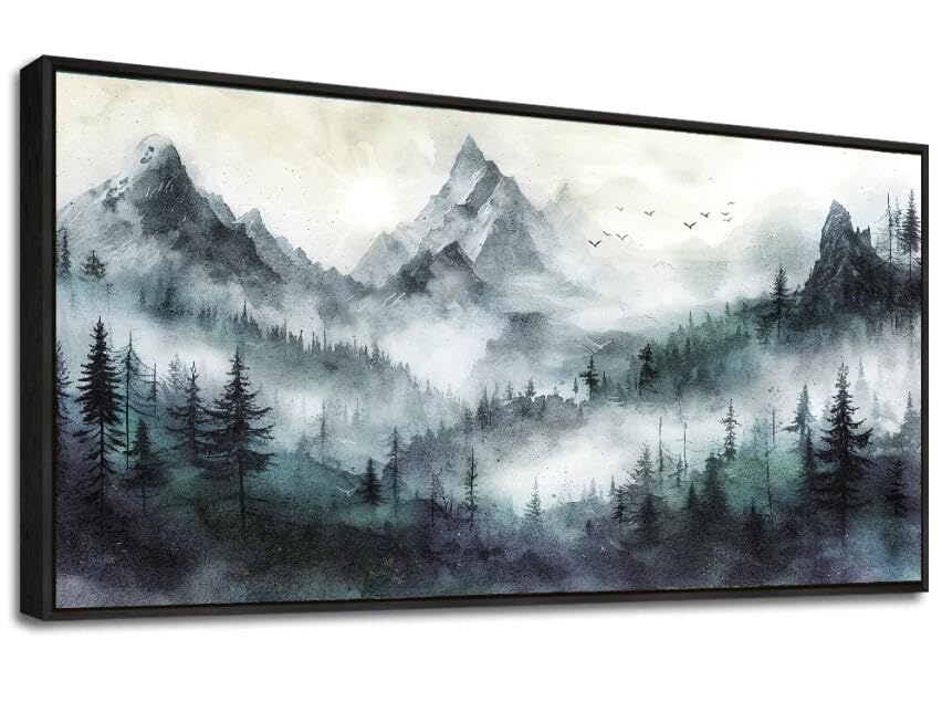 MHARTK66 Quadri Moderni Soggiorno con Cornice Nera 50x100 cm