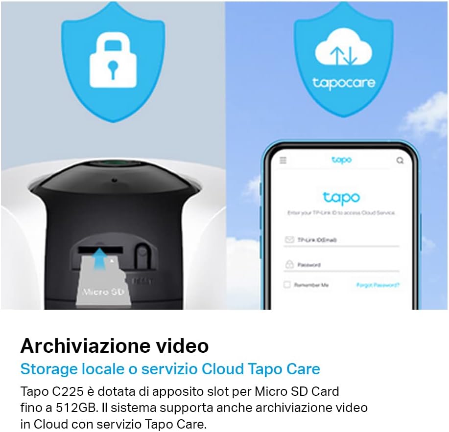 Tapo C225 Telecamera WiFi Interno di Sicurezza Pan/Tilt AI - immagine 7