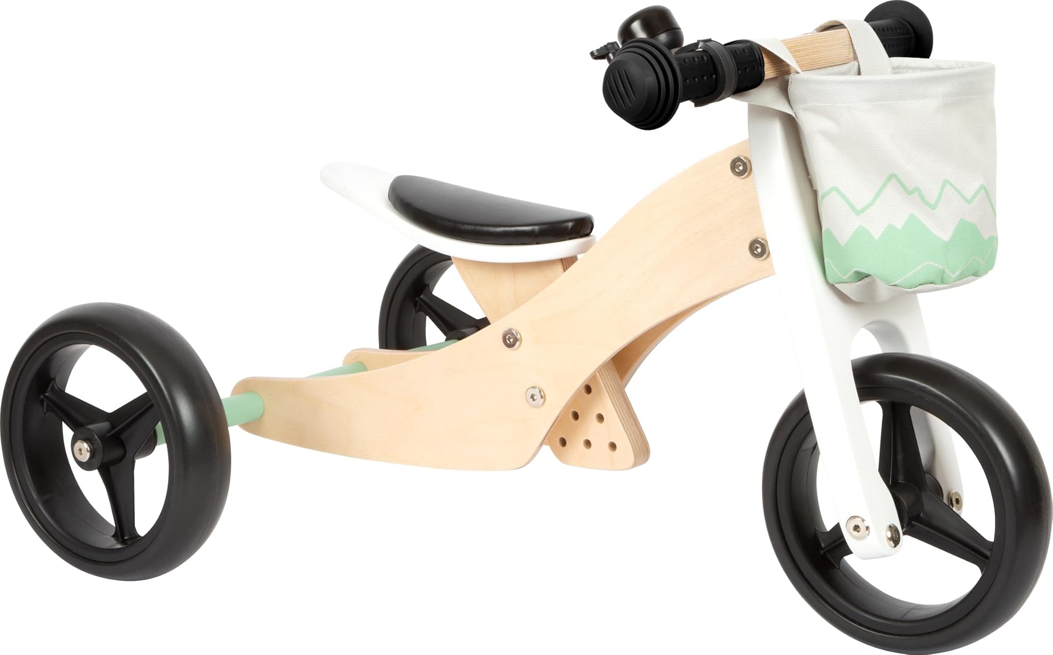 Biciclettina e Triciclo in Legno Verde Salvia