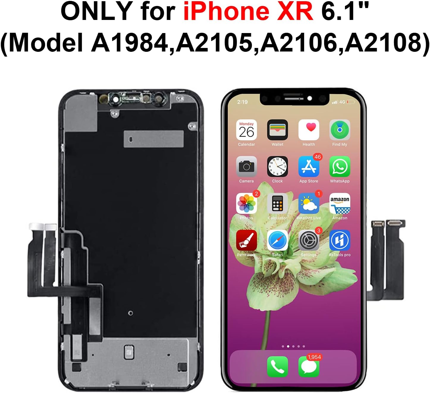 Brinonac Display LCD per iPhone XR 6,1" con Strumenti - immagine 2