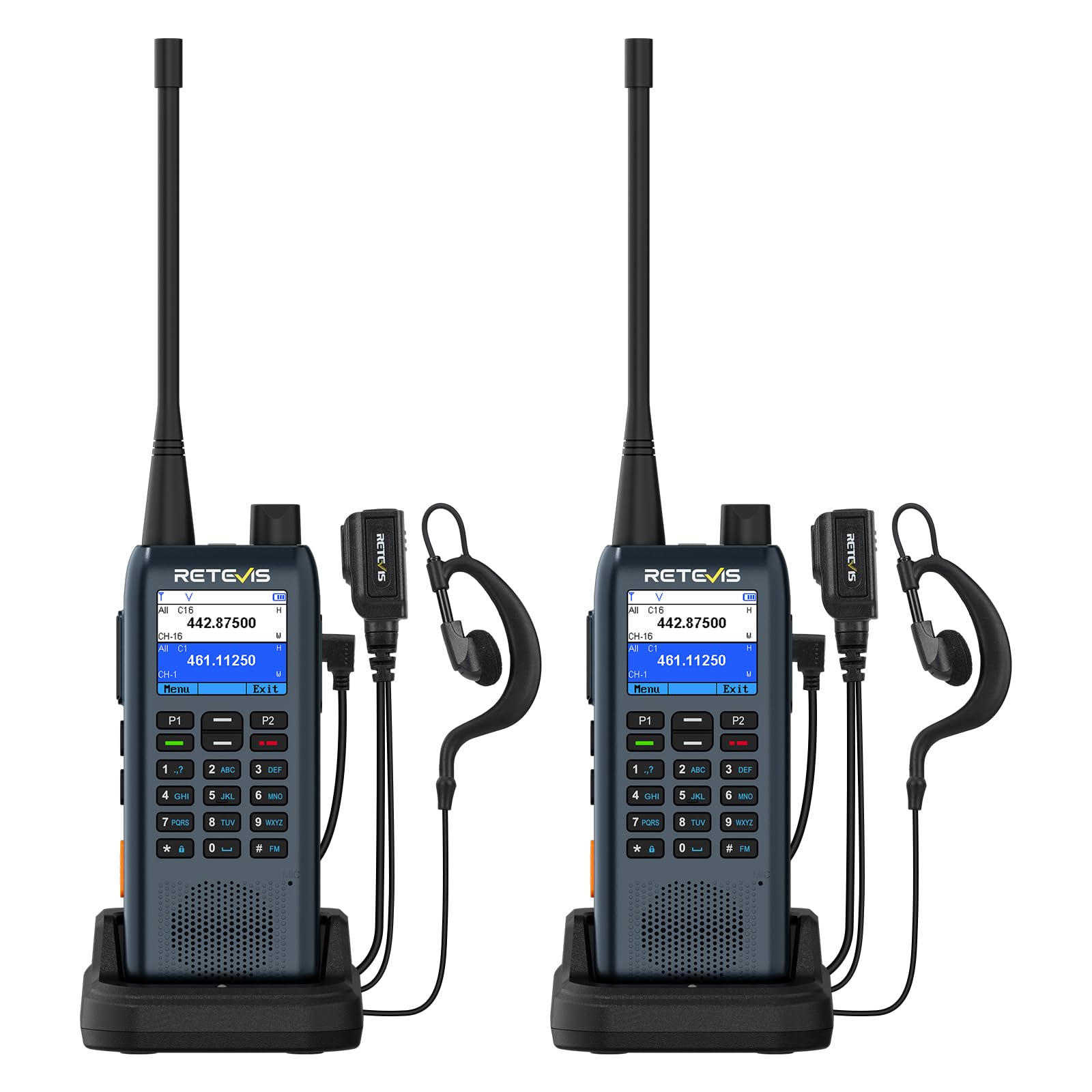 Retevis MateTalk C63 Walkie Talkie con Schermo LCD (2 Pack)