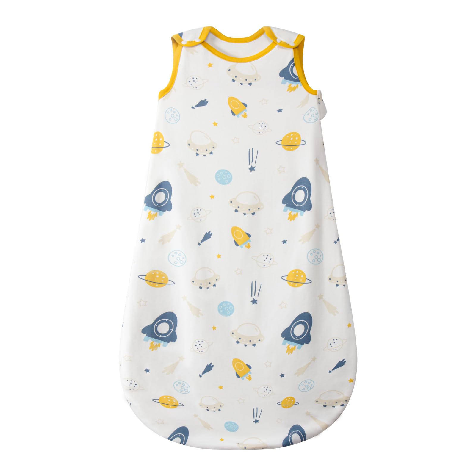 Mosebears Sacco nanna estivo primaverile animal Cartoon coperta lavabile 1.0 tog per bambini, sacco a pelo senza maniche(nave, 0-6 mesi)