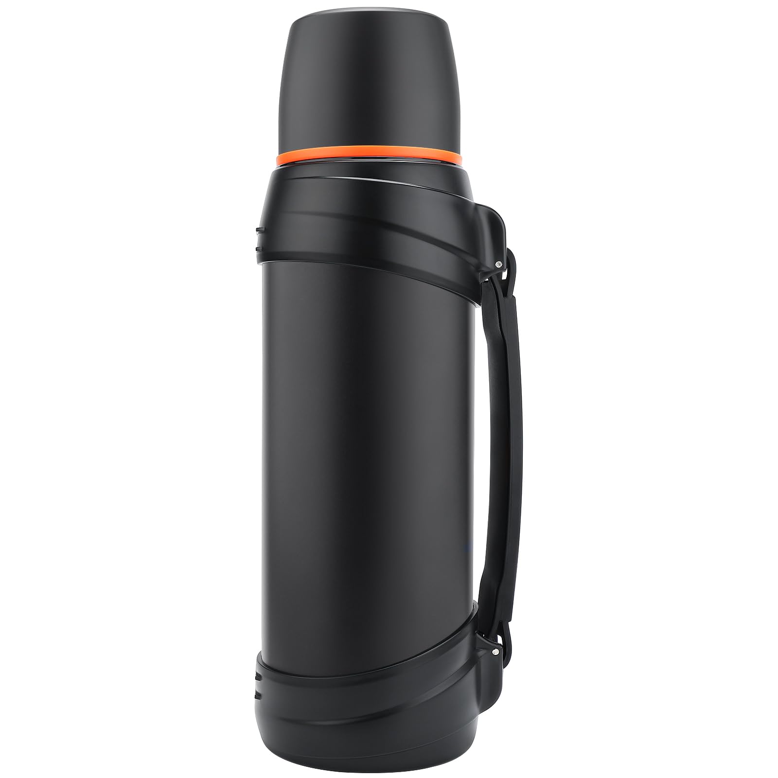 Thermos 2,5L in Acciaio Inox con 2 Bicchieri, Nero