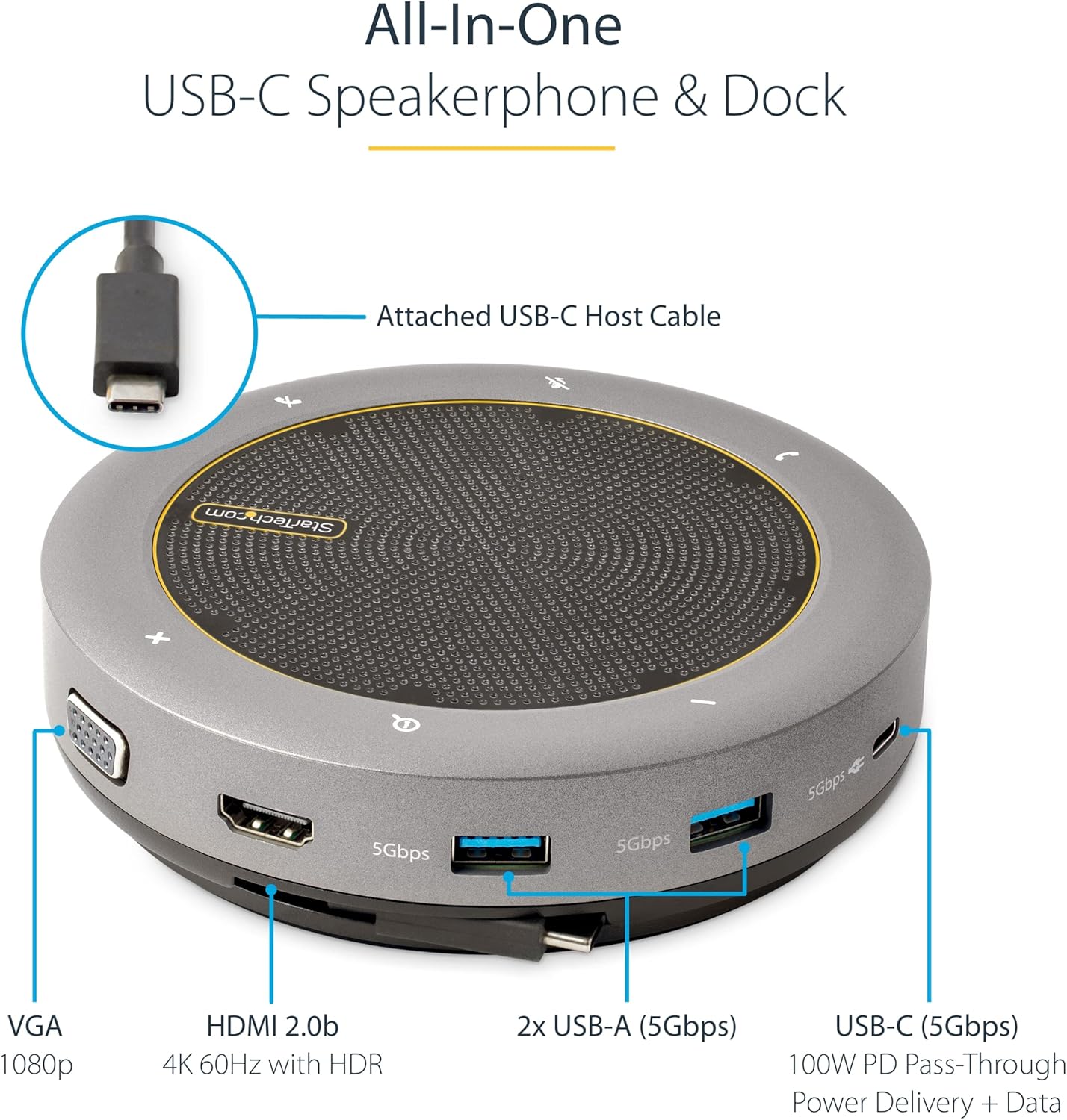 Startech.com Docking Station USB-C per Conferenze - immagine 6