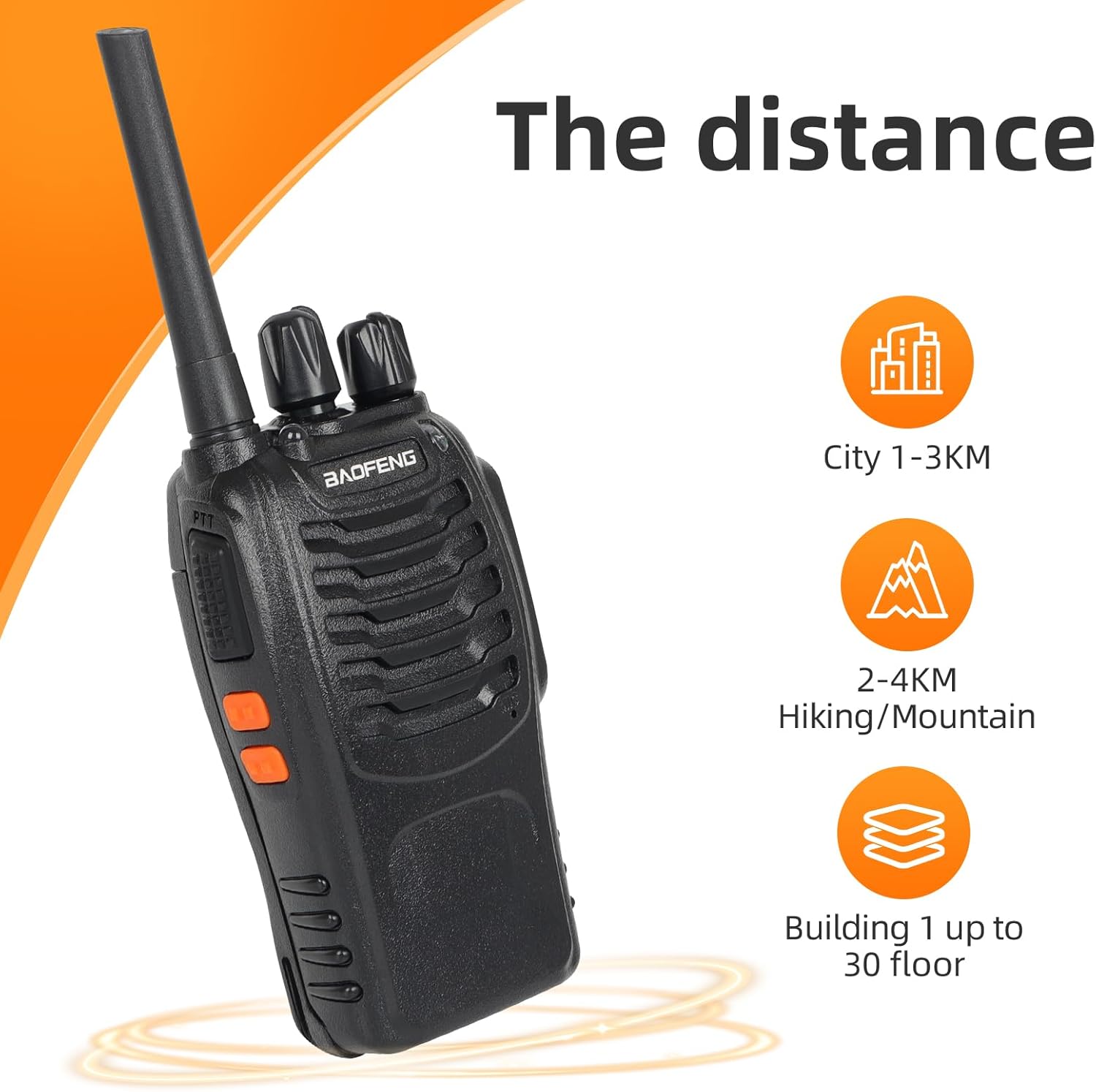 Walkie-Talkie PMR446 Ricaricabile 16 Canali con Auricolare - immagine 3