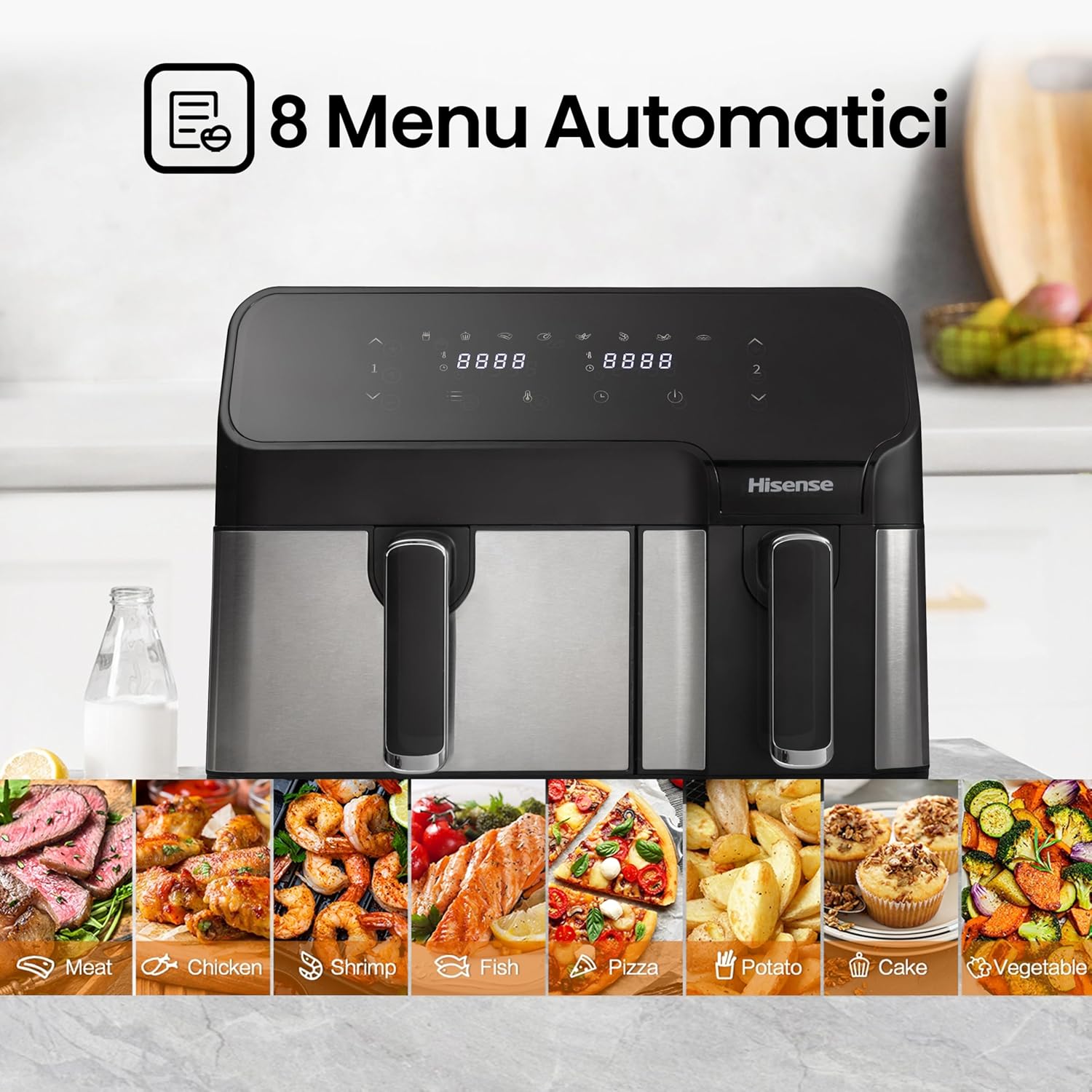 Hisense HAF2900D Friggitrice Dual 8.6L 1700W - immagine 5