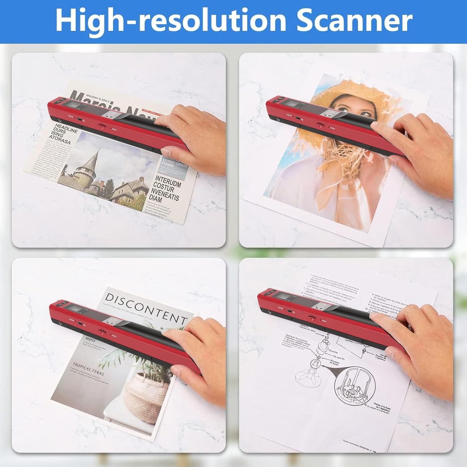 Yanmis A4 - Scanner Mobile Portatile 900 DPI per Documenti - immagine 4