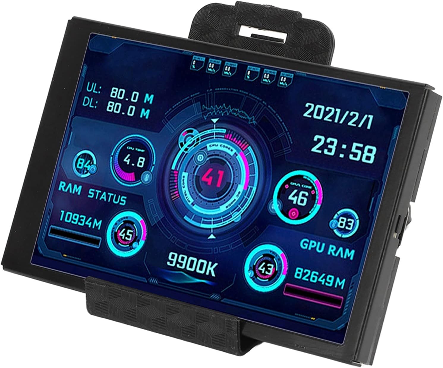 Display Temperatura PC 3.5 Pollici USB-C, Nero - immagine 4