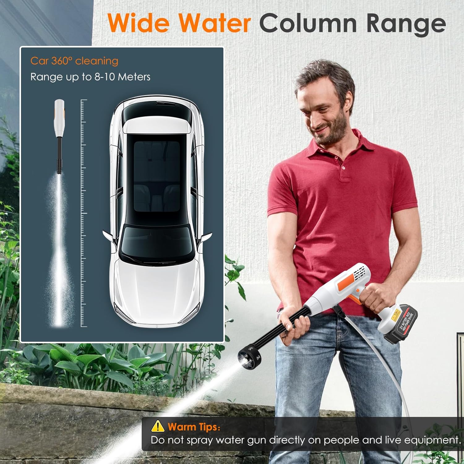 Idropulitrice a Batteria Portatile Max 435 PSI - immagine 6