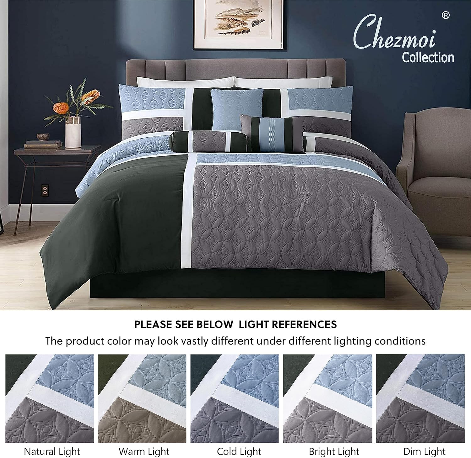 Chezmoi Collection Upland - Set Copripiumino Patchwork Queen - immagine 7