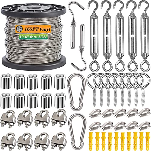 Set Fune Metallica Acciaio Inox 304 Rivestita Nylon 50M/168FT ...