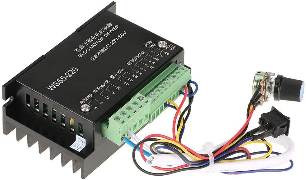 WS55-220 BLDC Motor Driver Controller DC 48V 500W mandrino senza spazzola CNC - immagine 1