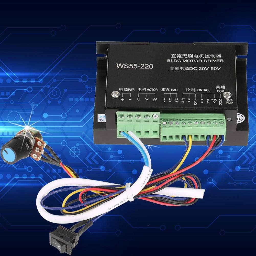 WS55-220 BLDC Motor Driver Controller DC 48V 500W mandrino senza spazzola CNC - immagine 7