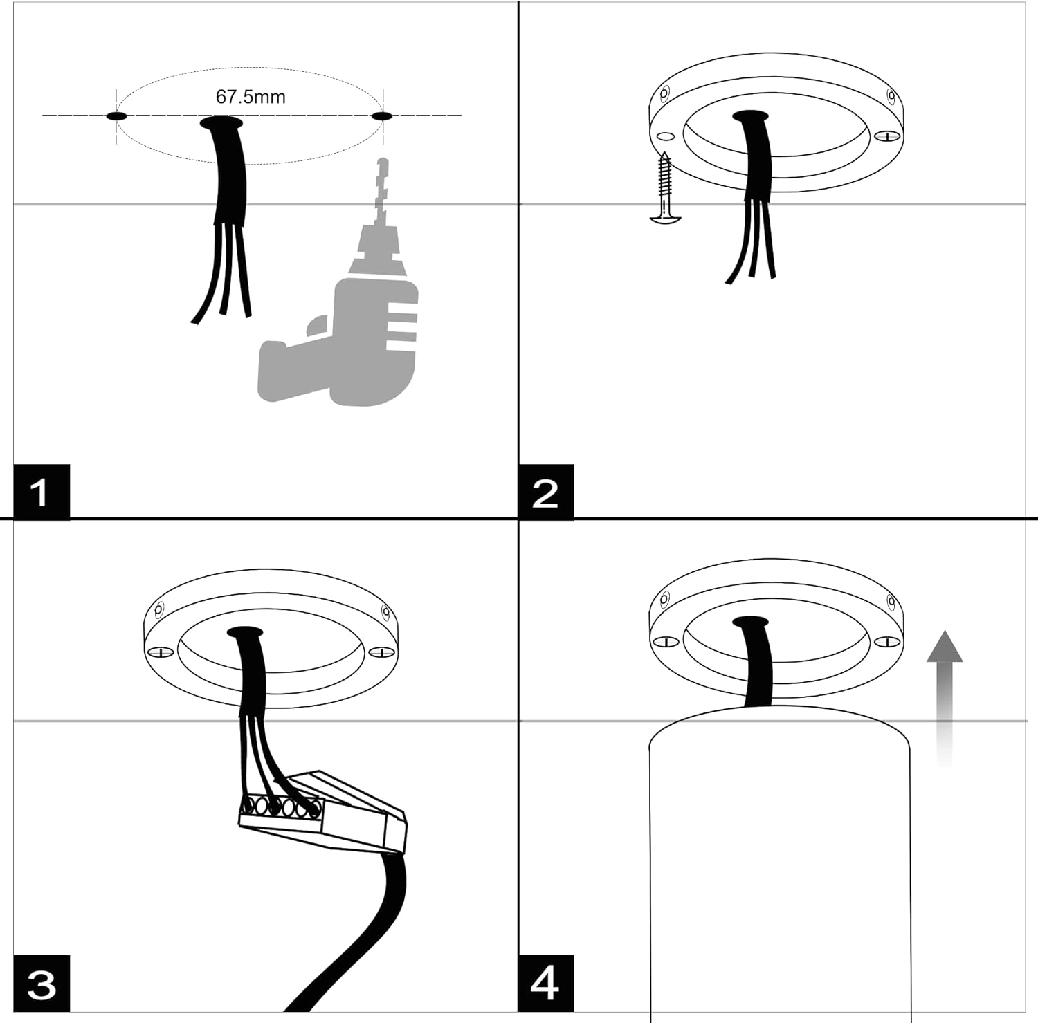 Faretto da Soffitto Moderno LED 4 Pezzi 12W, Argento - immagine 2