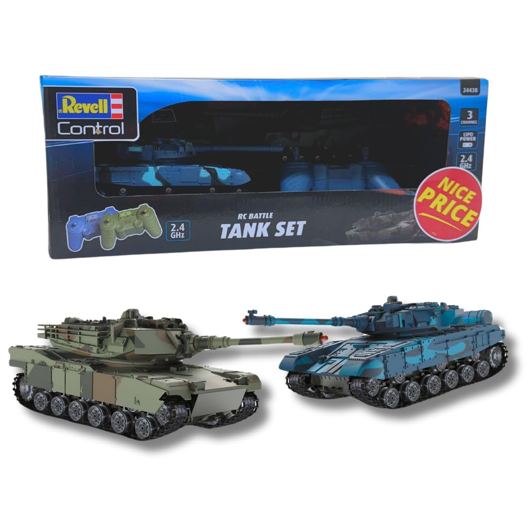 Revell 24438 RC Battle Set Battlefield Tanks Panzer, Multicolore