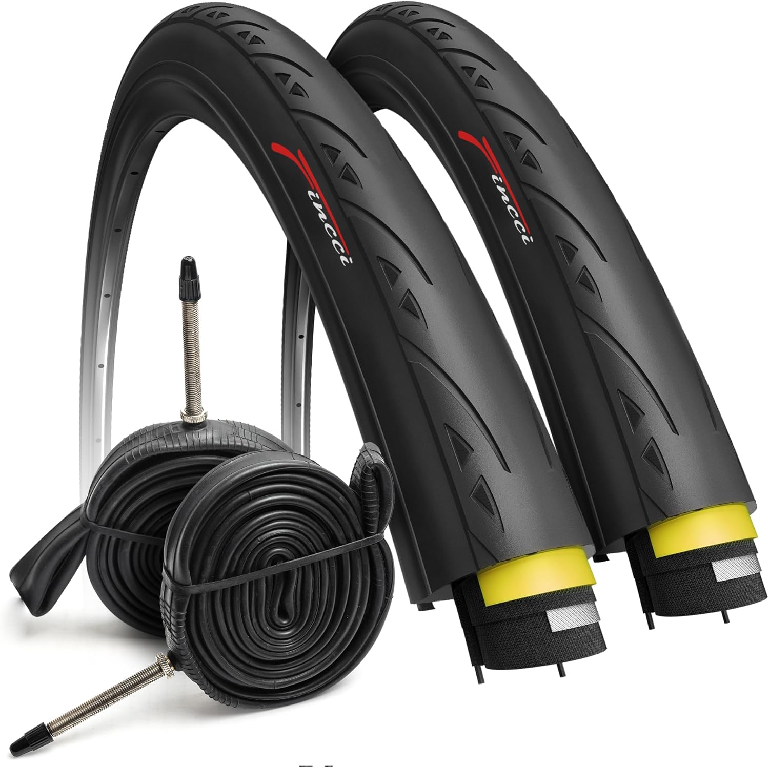 Fincci Set Copertoni Bici Corsa Pieghevoli 700x25c - immagine 1