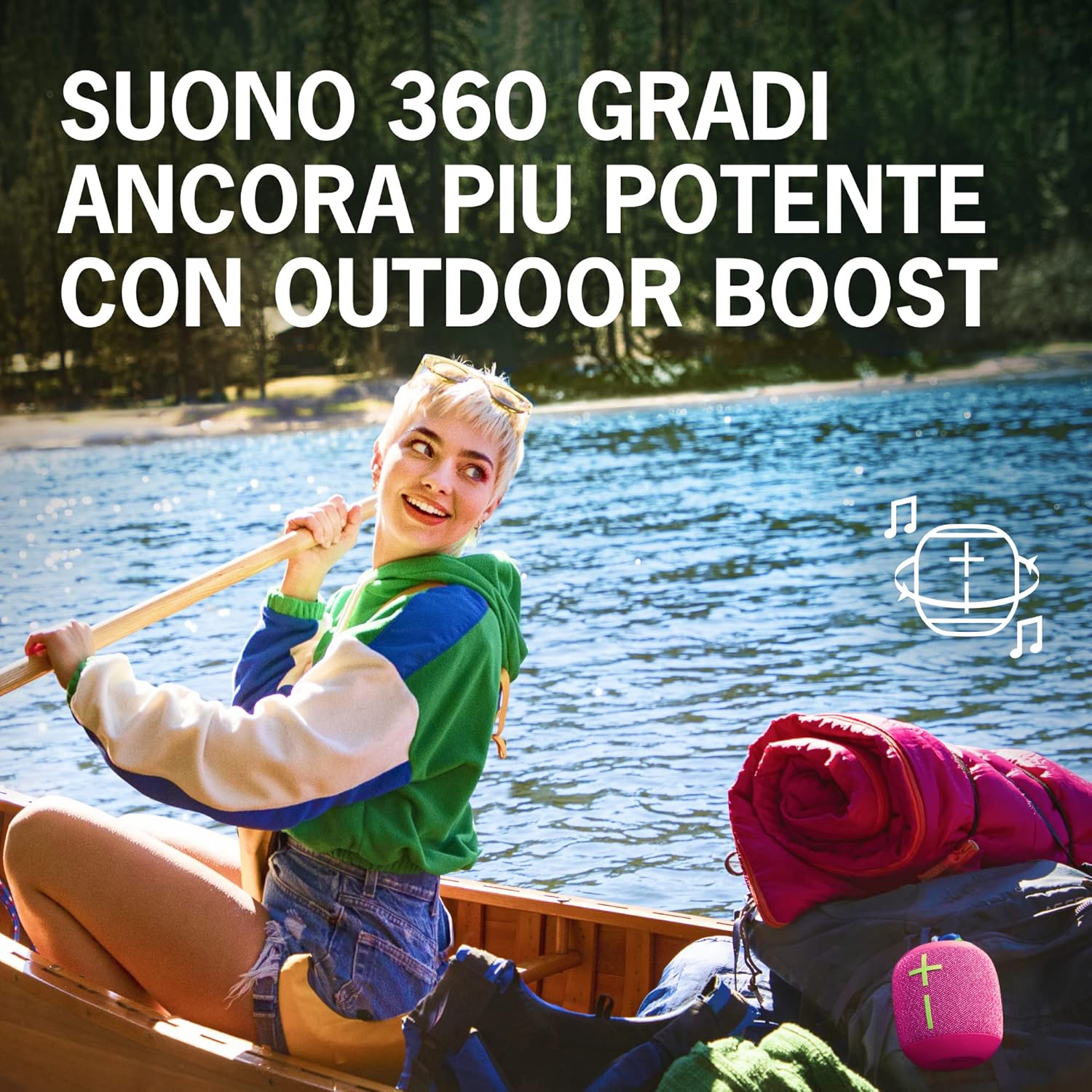 Ultimate Ears WONDERBOOM 3 - Altoparlante Bluetooth, Verde - immagine 3