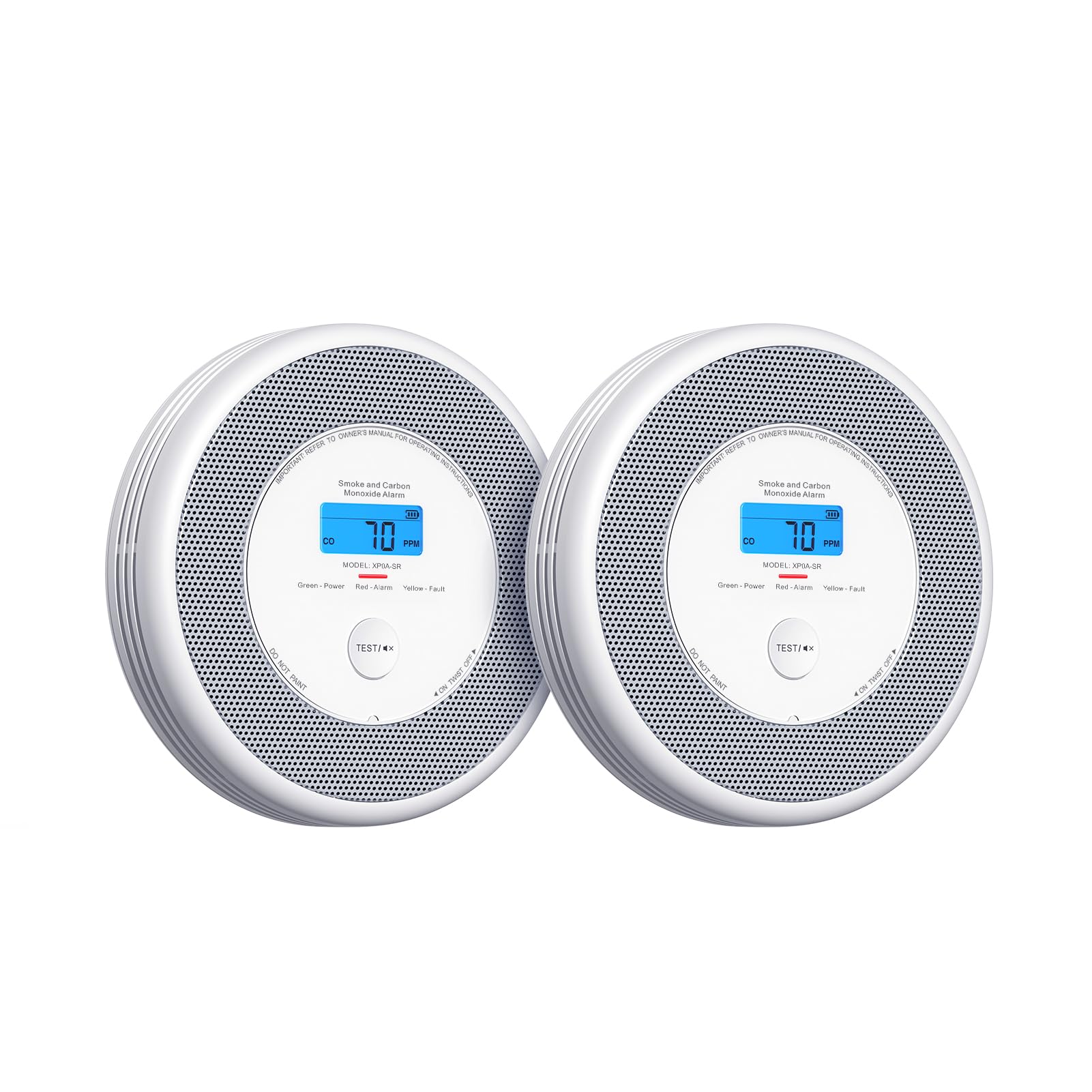 X-sense 2 Rilevatori Fumo e CO con Allarme Vocale