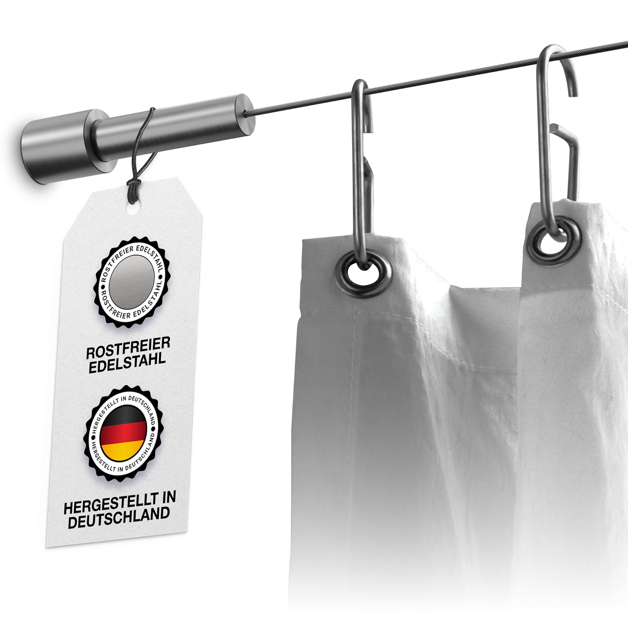 PHOS Design - Corda per Tenda Doccia in Acciaio Inox