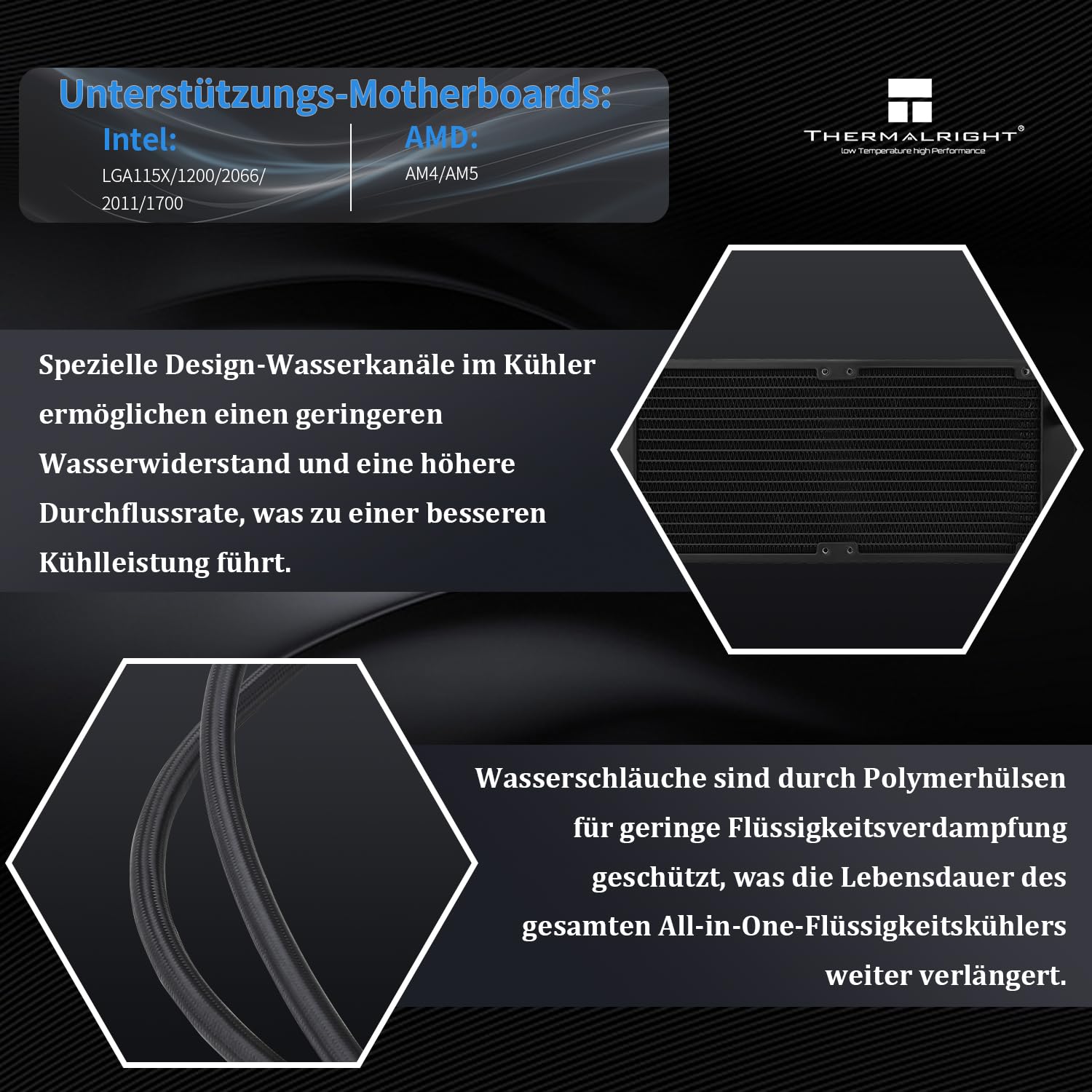 Thermalright FW240 Black ARGB CPU Water Cooler - immagine 3