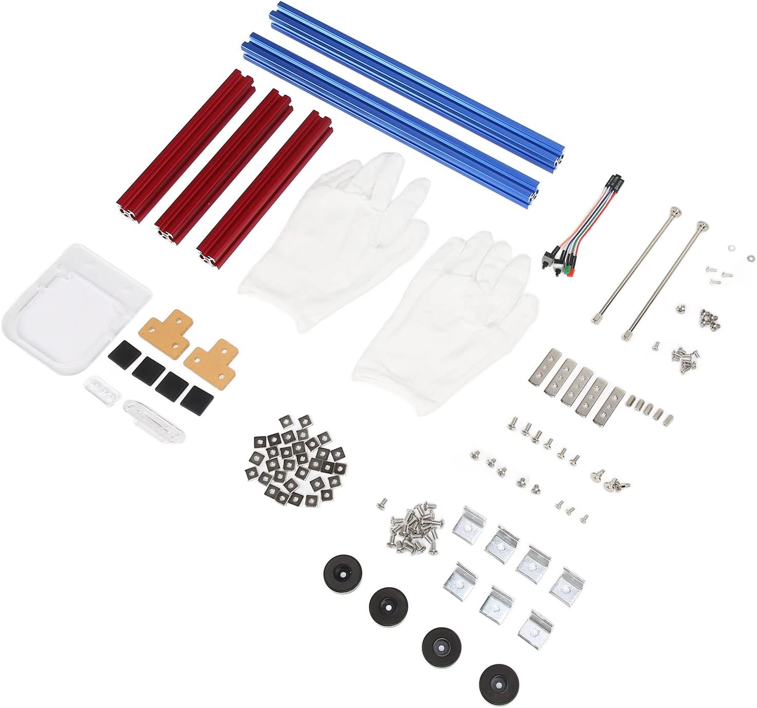 Staffa per Custodia Aperta Computer ITX, Blu Rosso - immagine 5