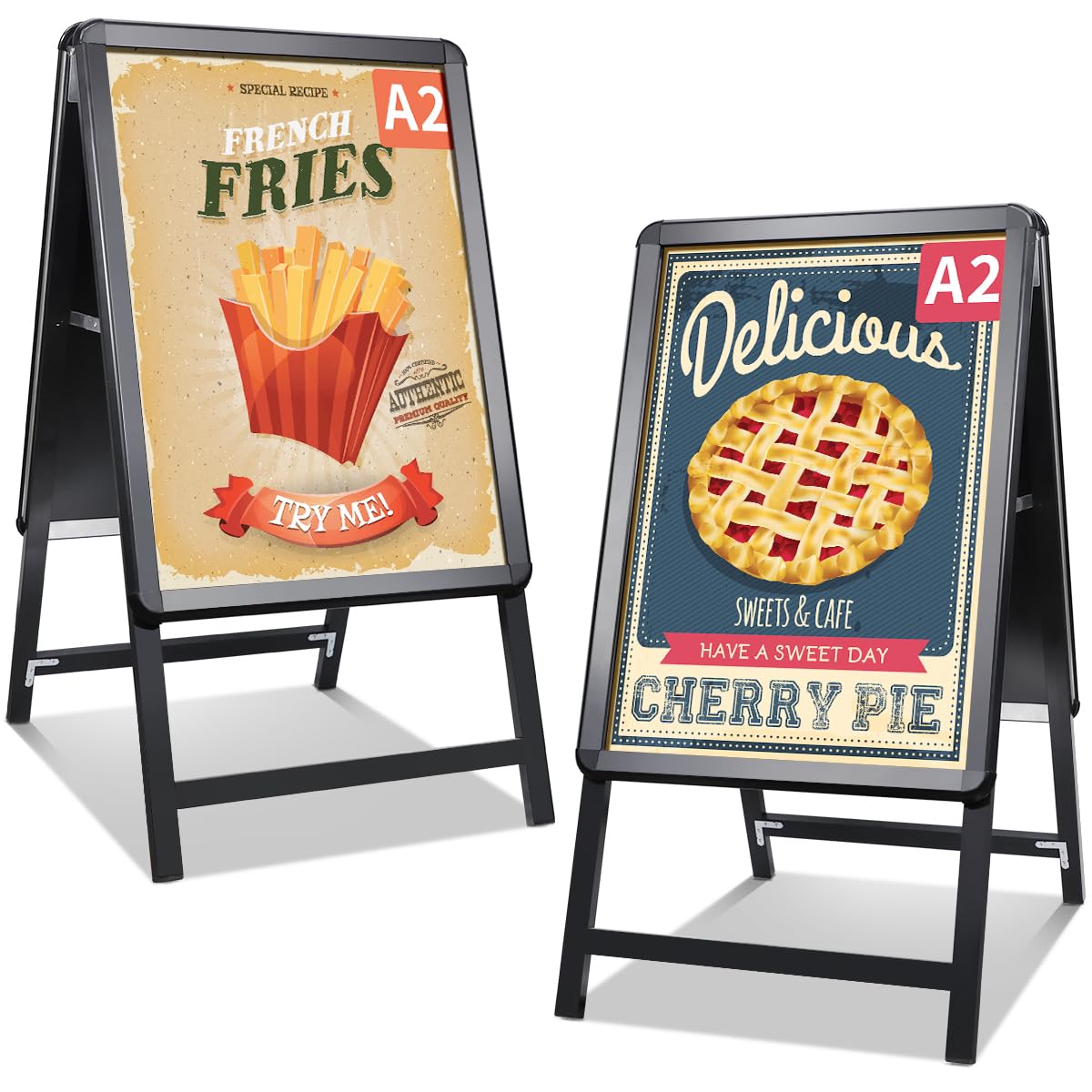 NewZeal A2 Supporto per Poster Doppio Lato, Nero