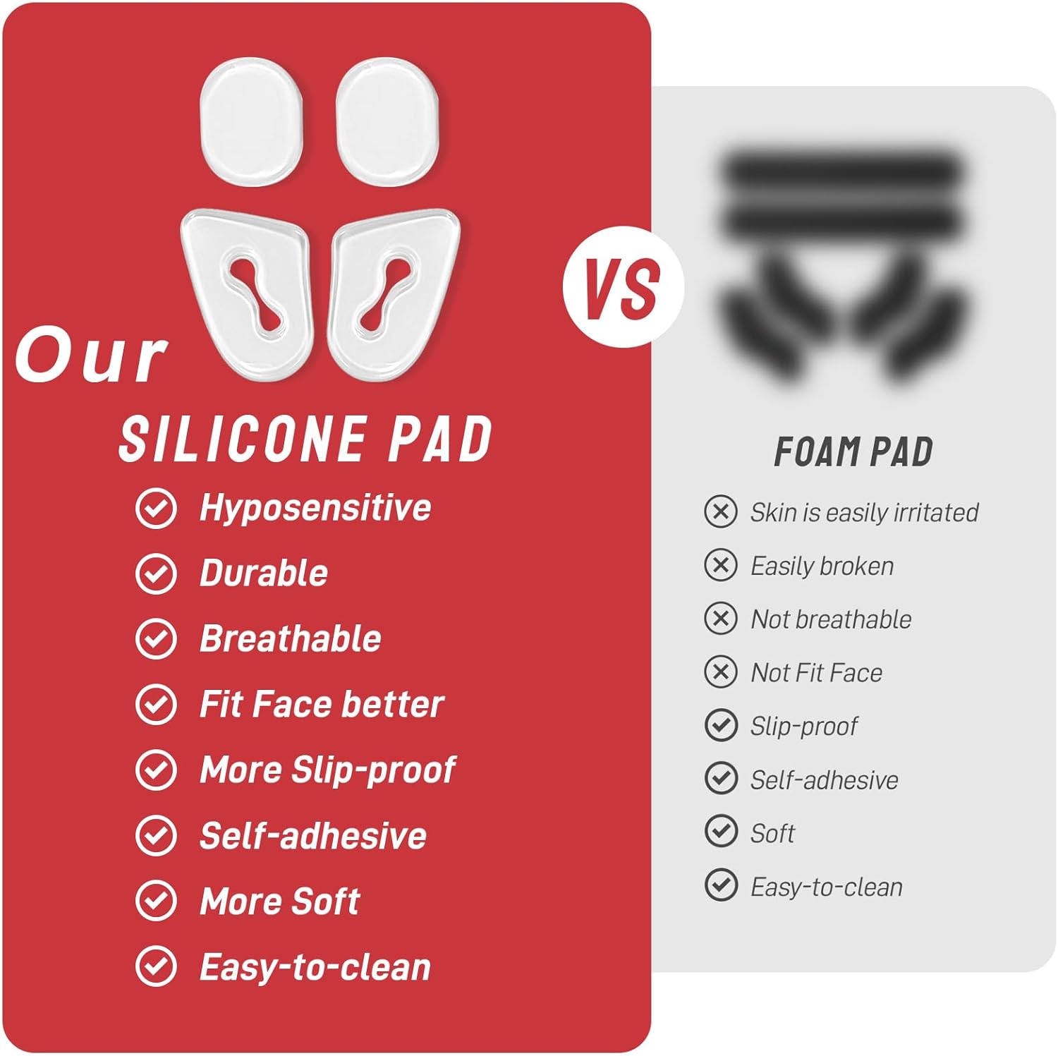 QianCheng - Protezione per naso, con imbottitura in silicone, colore: Nero - immagine 5