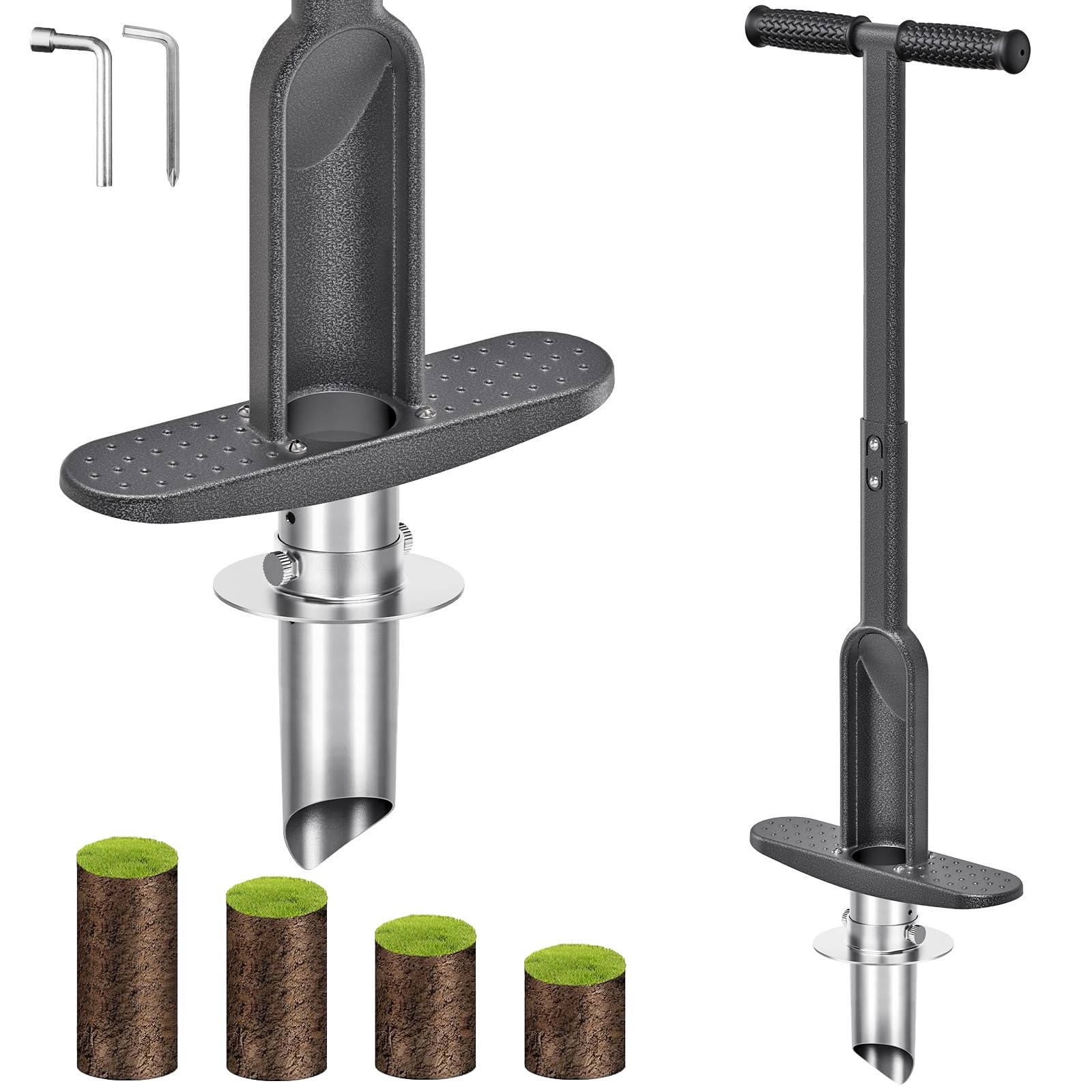 Strumento per Trapiantare Erba con Manico Lungo