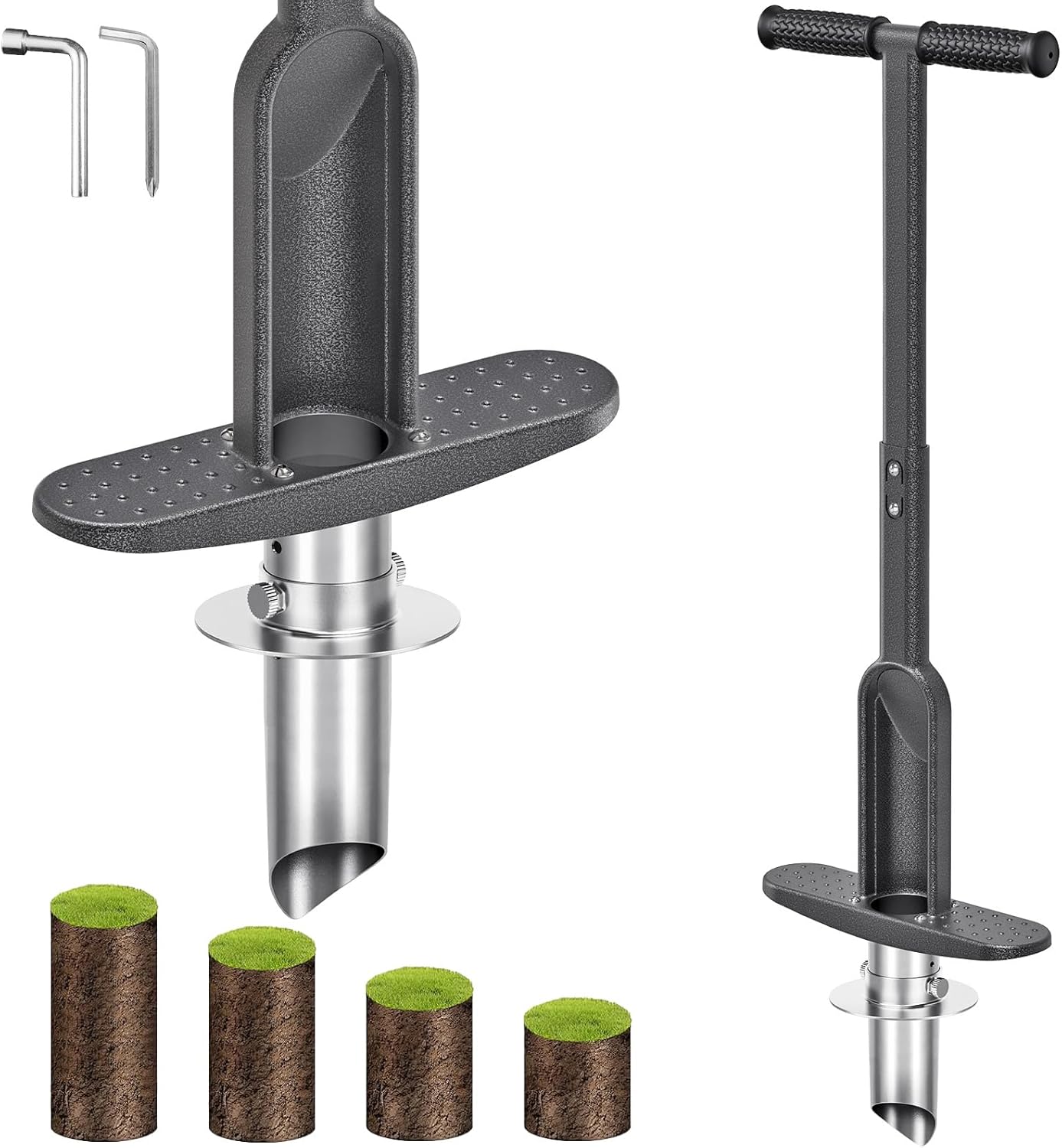 Strumento per Trapiantare Erba con Manico Lungo - immagine 1