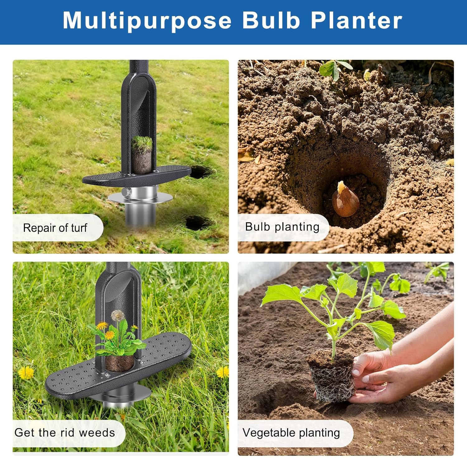 Strumento per Trapiantare Erba con Manico Lungo - immagine 7