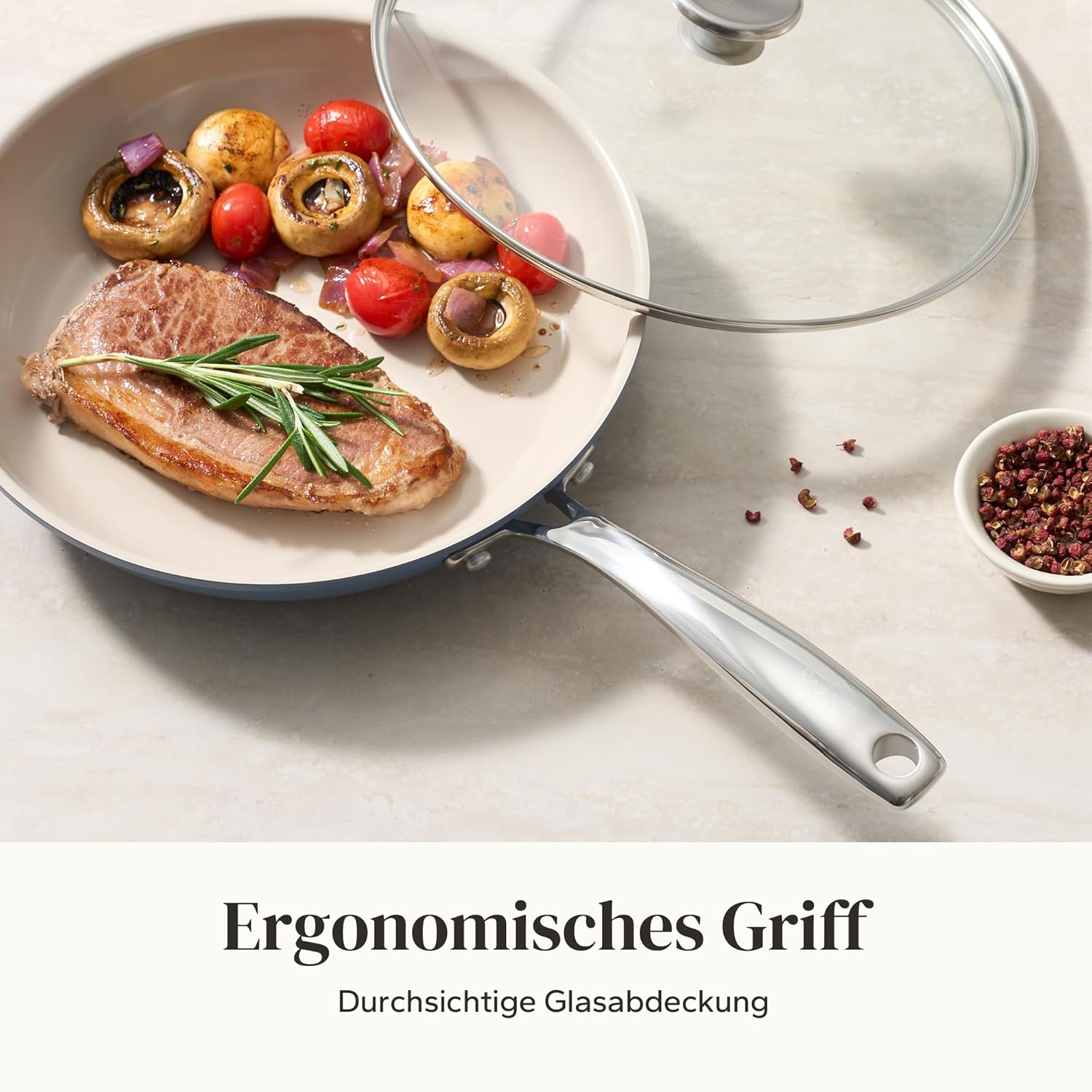 Redchef Set 6 Padelle Ceramica Induzione, Blu - immagine 3