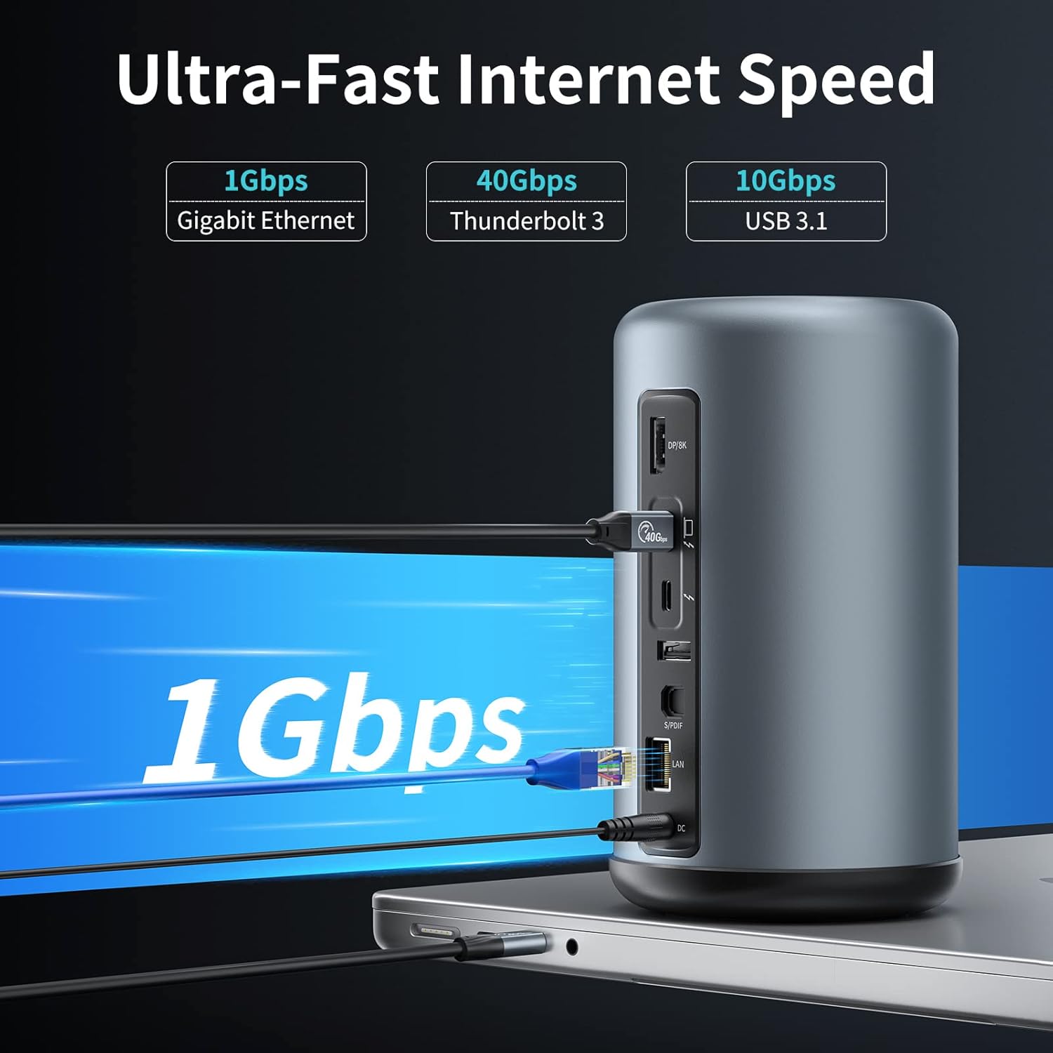 Phixero Dock Thunderbolt 3 - Docking Station USB C 16 in 1 - immagine 5