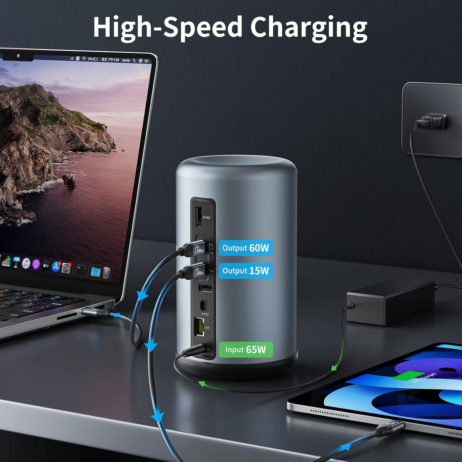 Phixero Dock Thunderbolt 3 - Docking Station USB C 16 in 1 - immagine 6