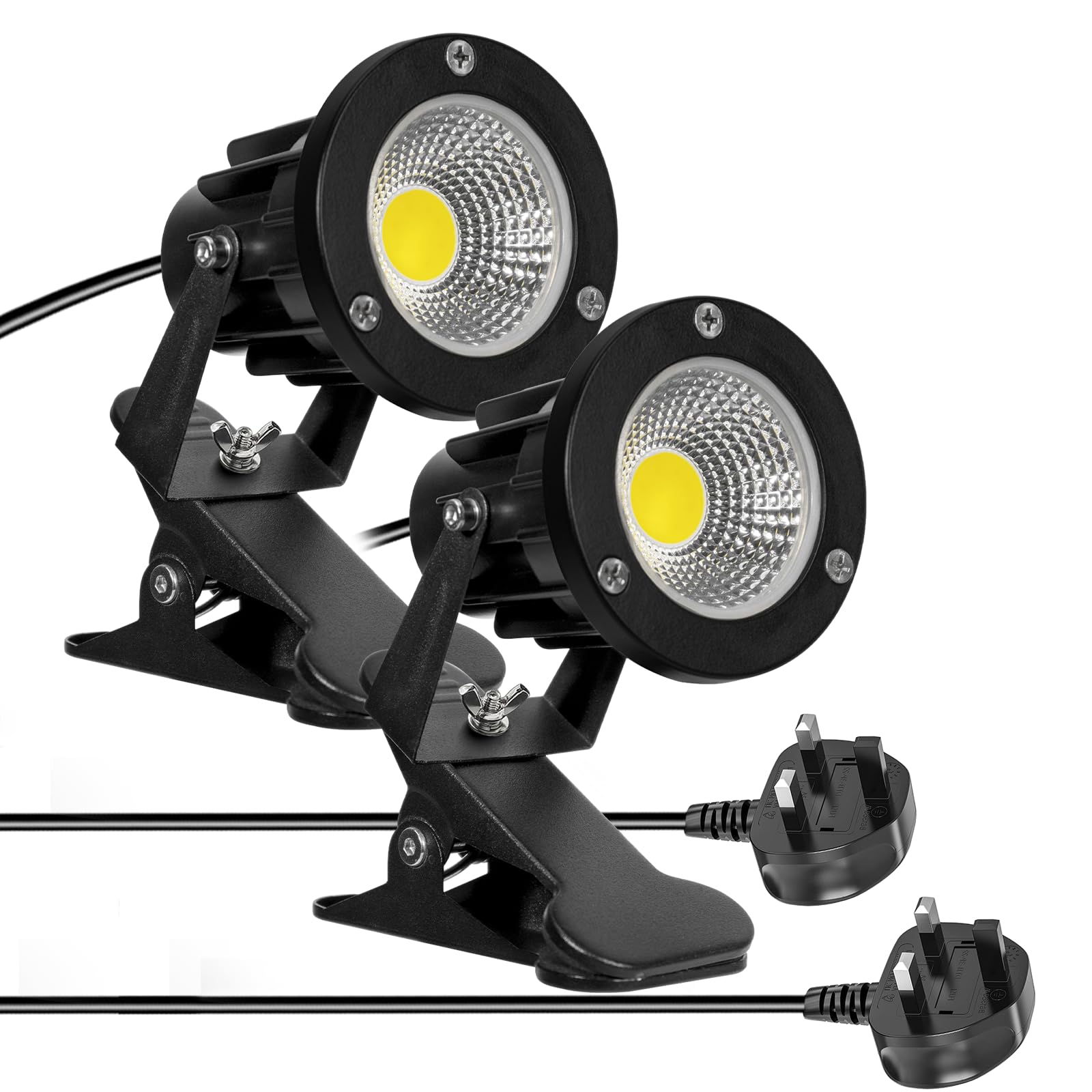 Milpoel Faretto LED COB con Morsetto 7W IP65