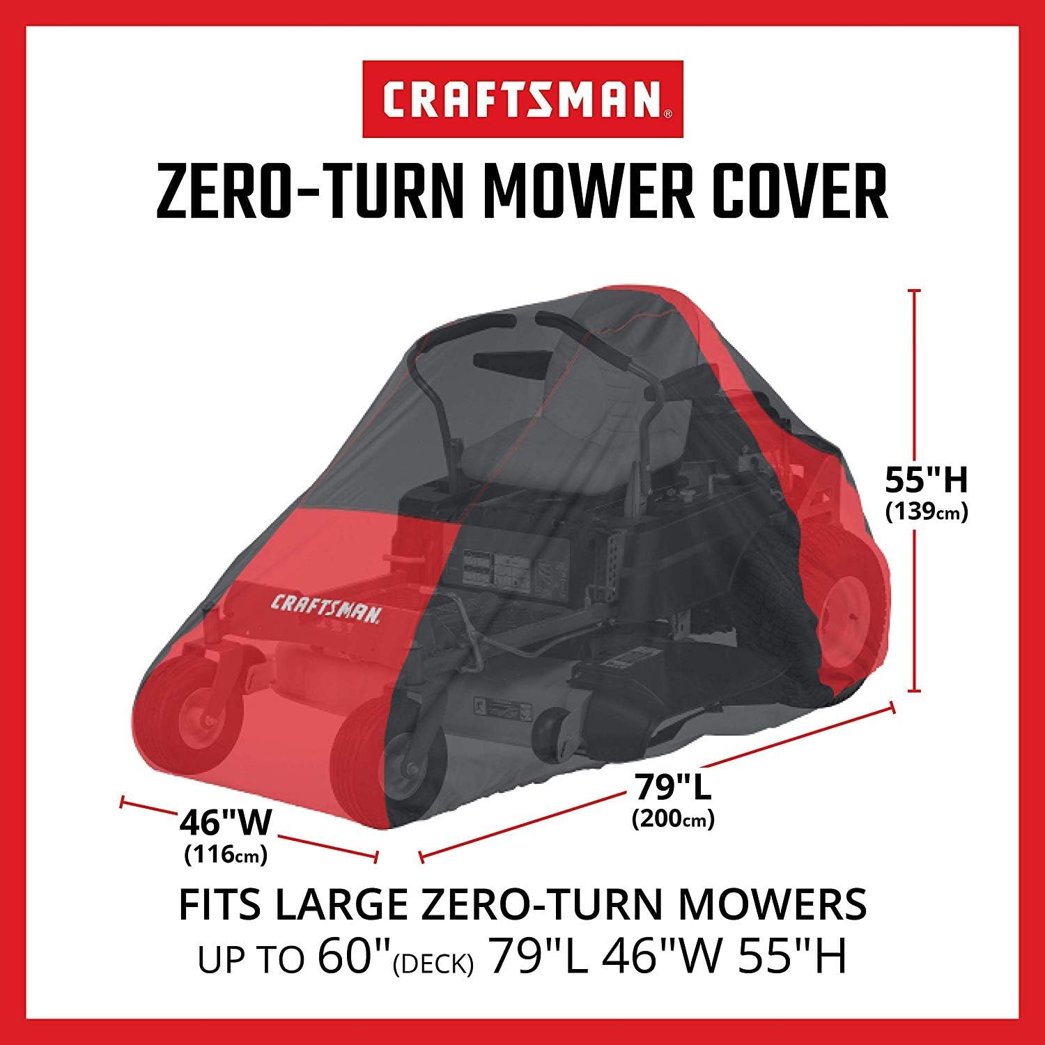 CRAFTSMAN Riding Zero Turn - Copertura per tosaerba, grande - immagine 2