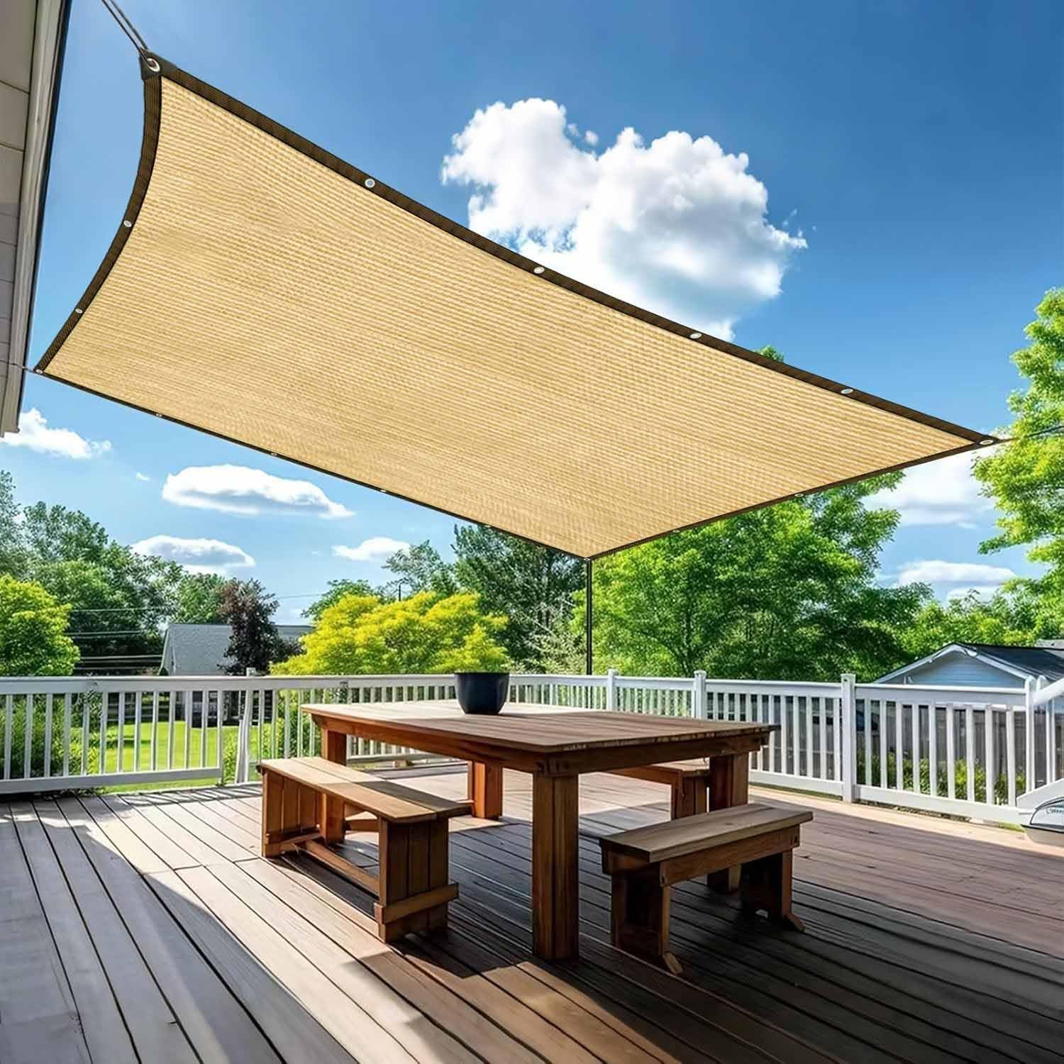 Rete Ombreggiante con Occhielli 4x5 m, Beige